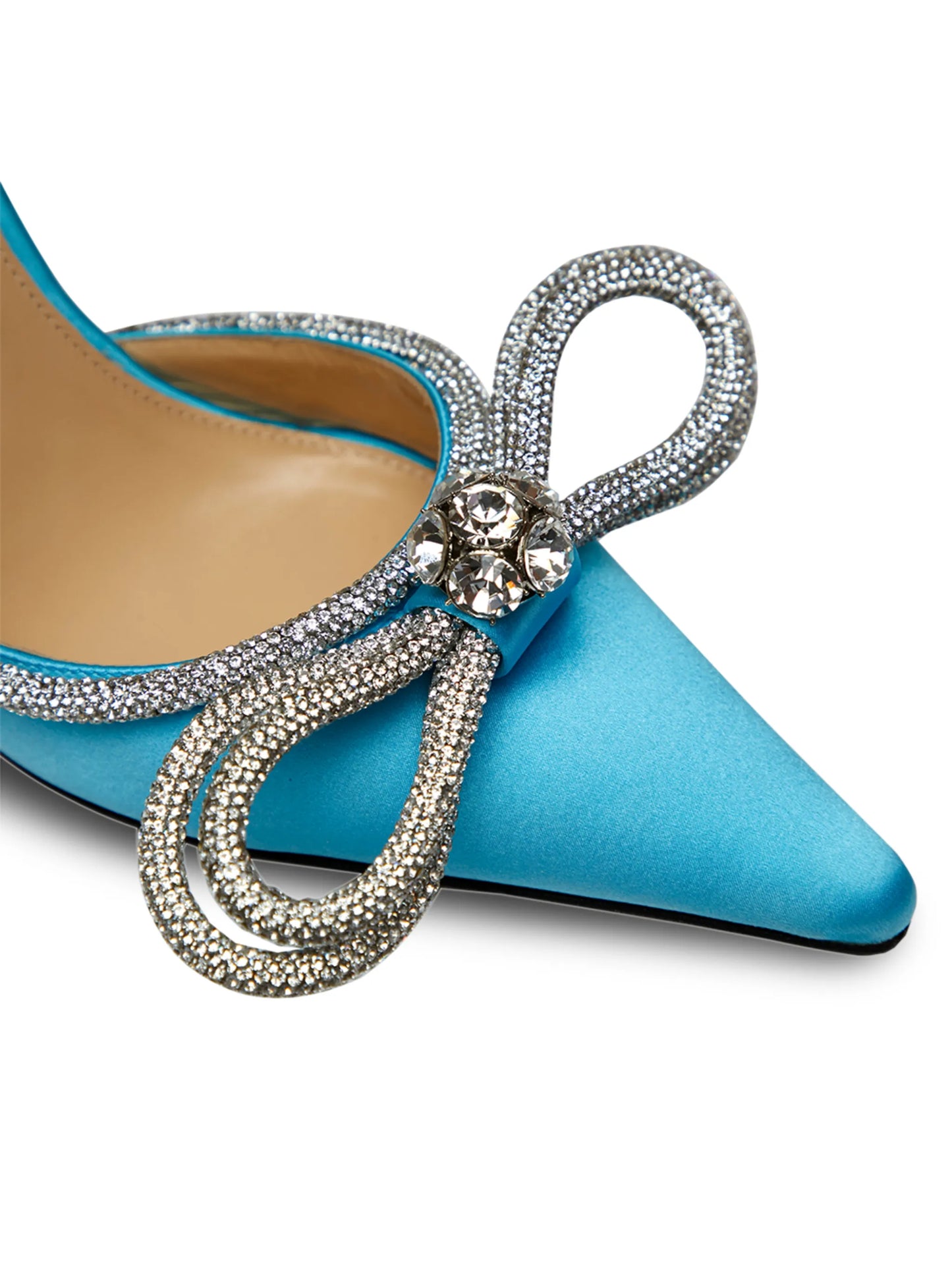 110mm pointed-toe satin pumps