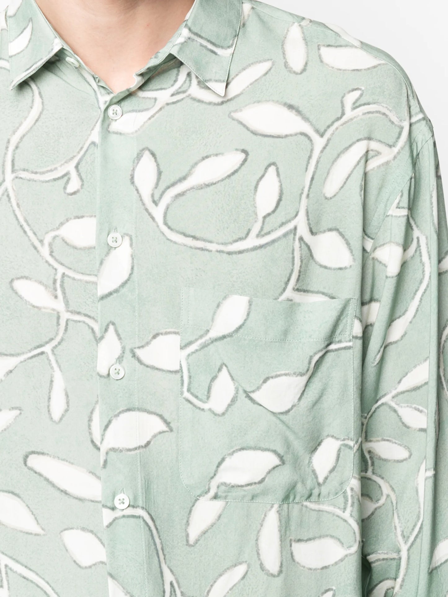 Baou leaf-print shirt