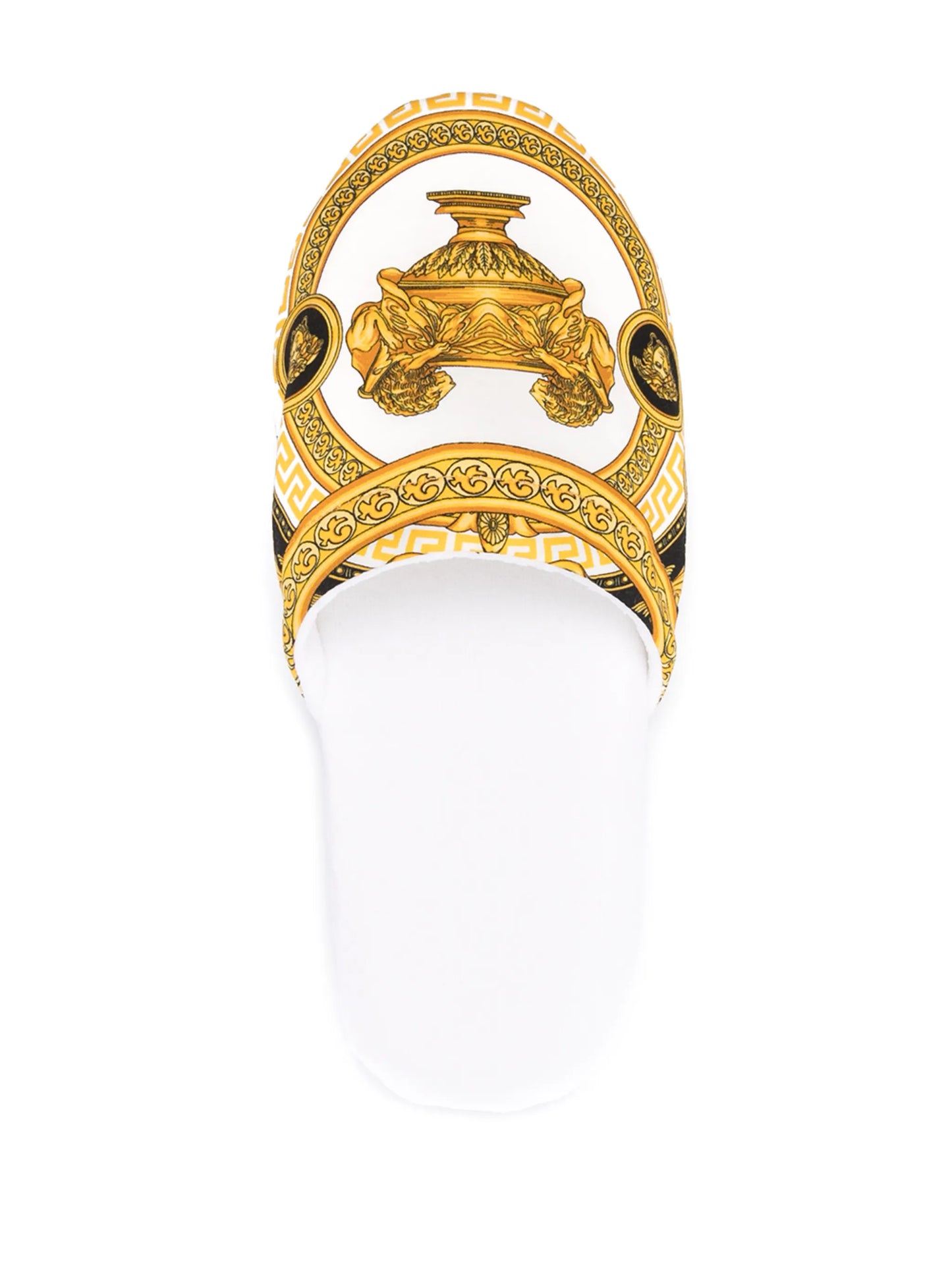 baroque print slippers