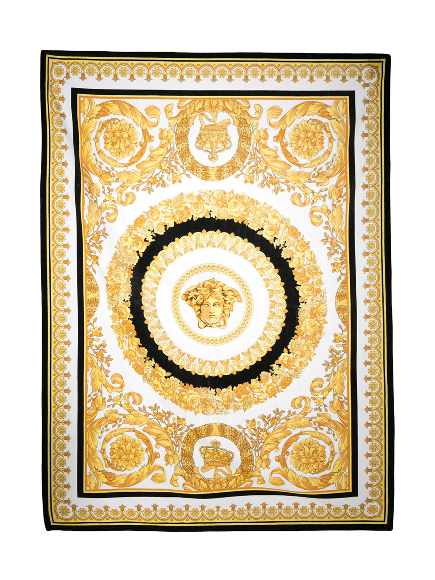 signature baroque print beach towel