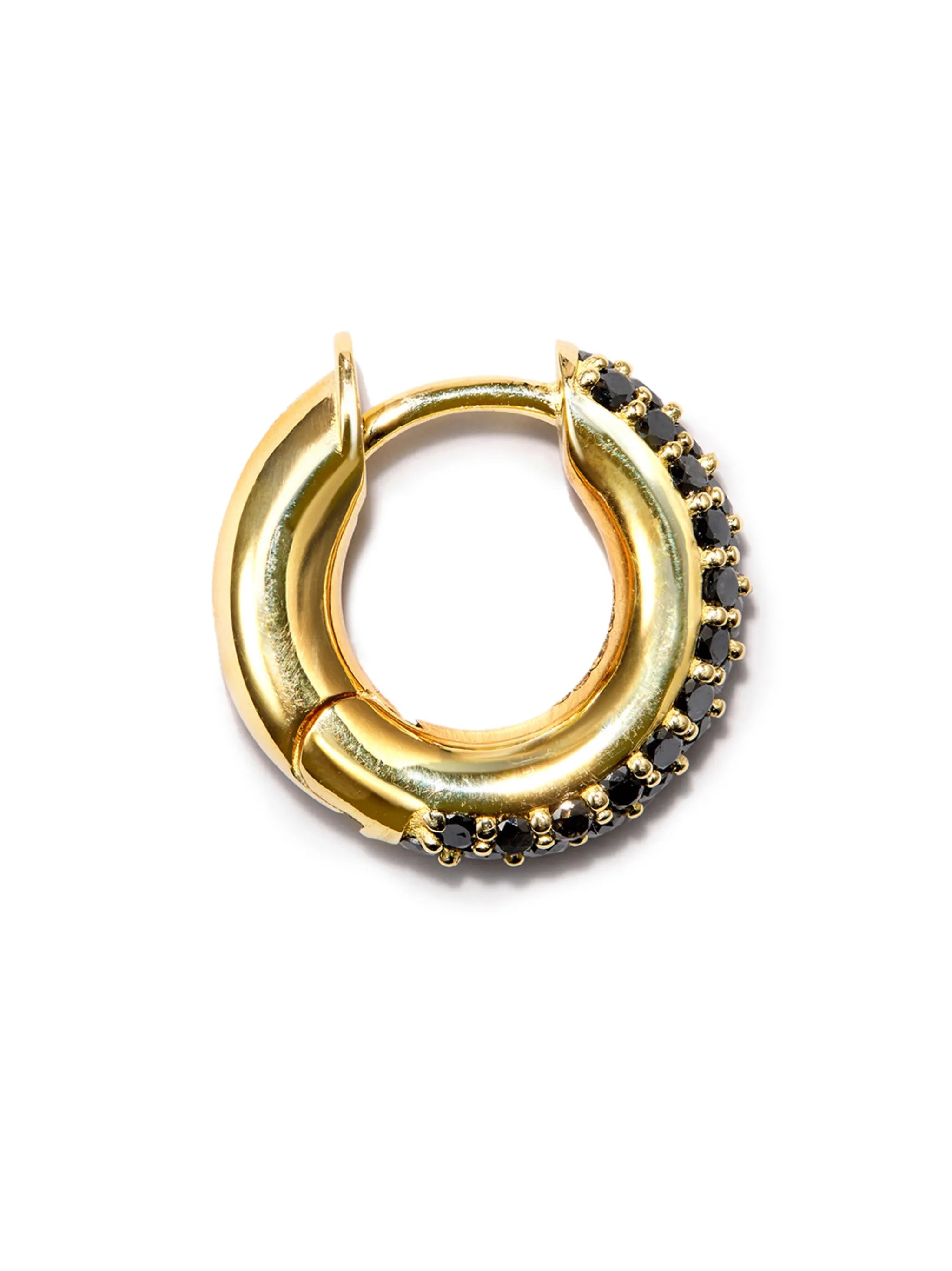 18kt yellow gold single hoop earring