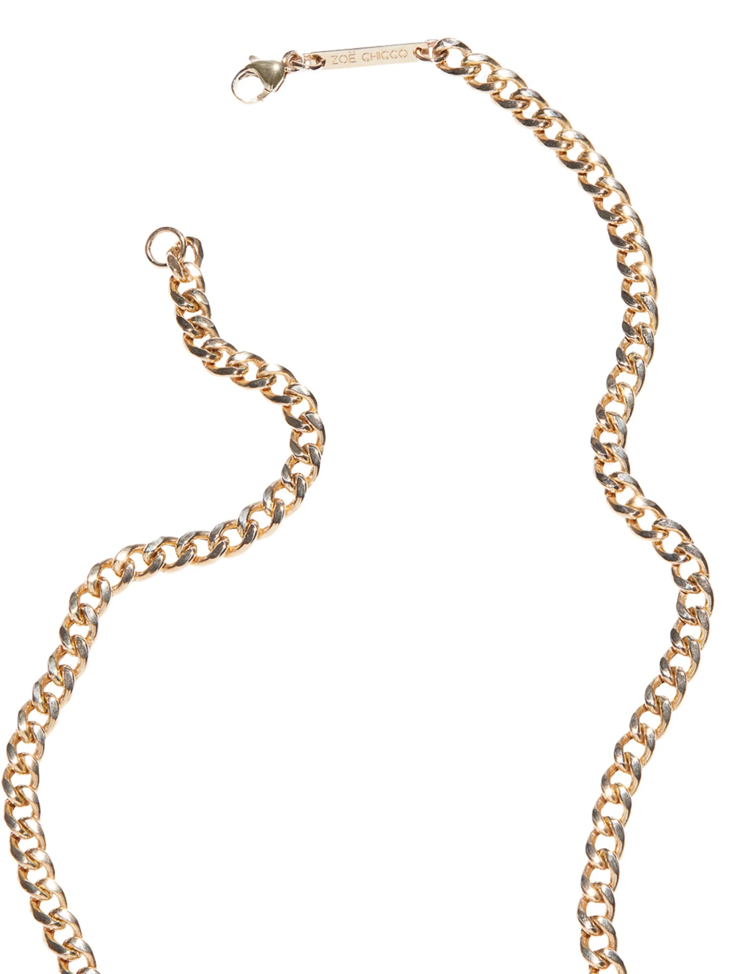 14kt yellow gold curb chain necklace