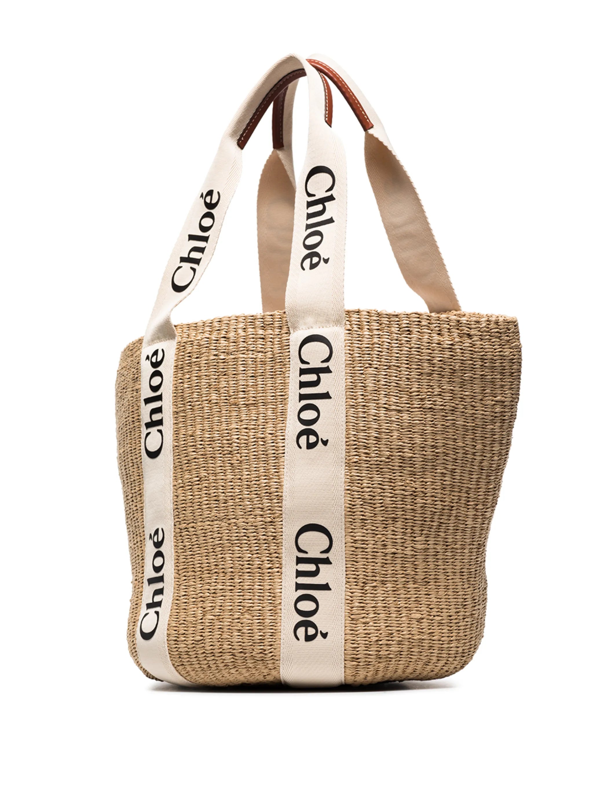large Woody logo-strap tote bag