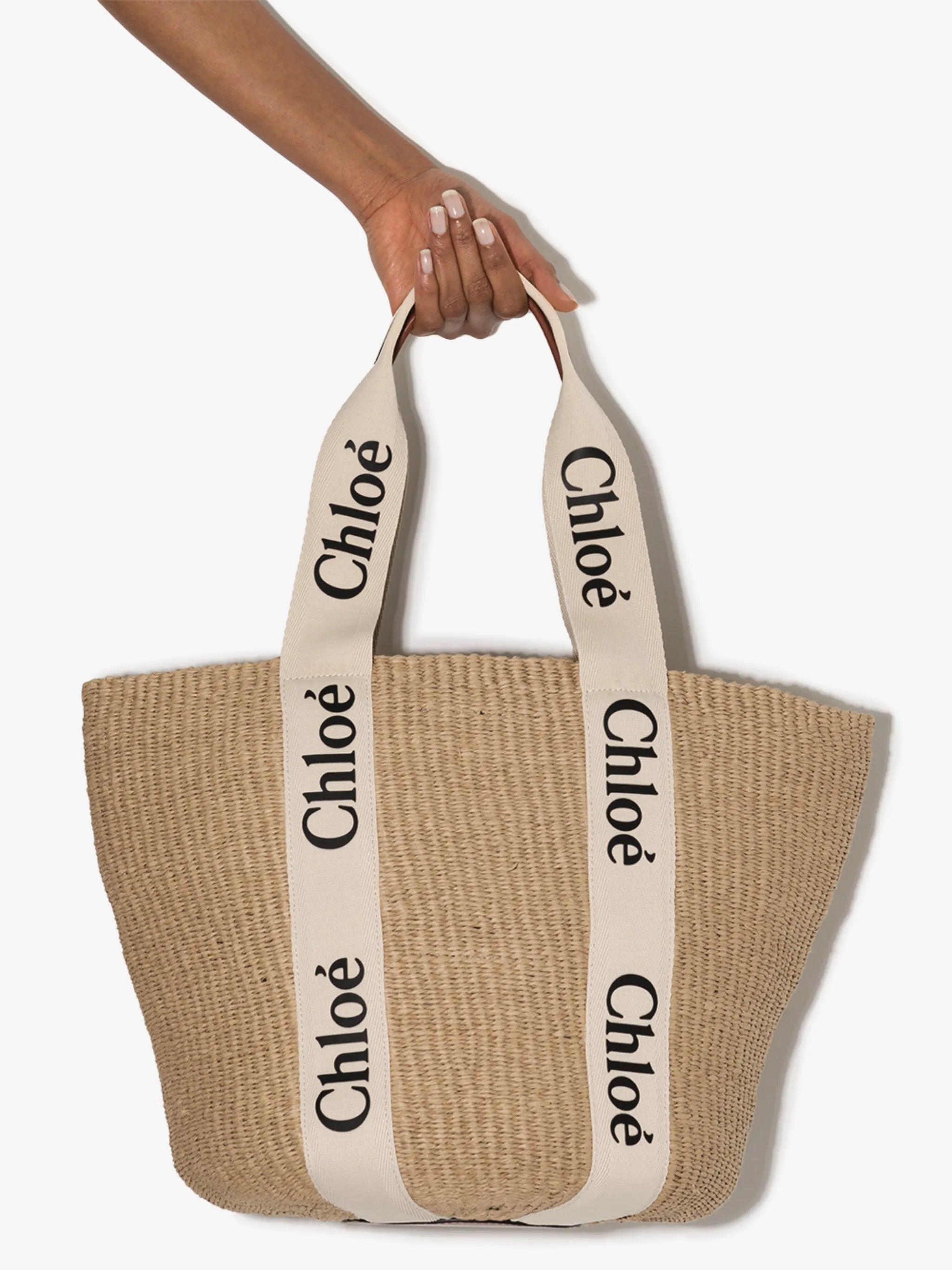 large Woody logo-strap tote bag