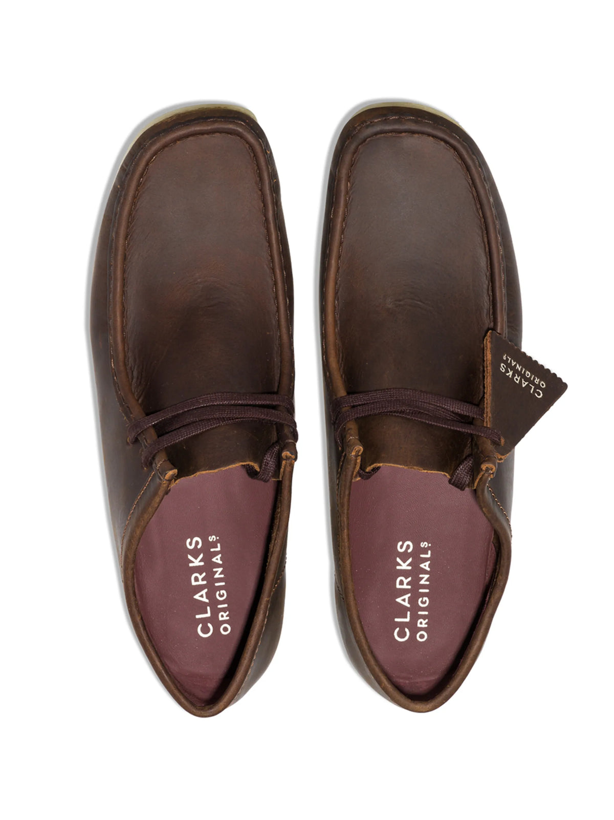 Wallabee leather lace-up derby shoes
