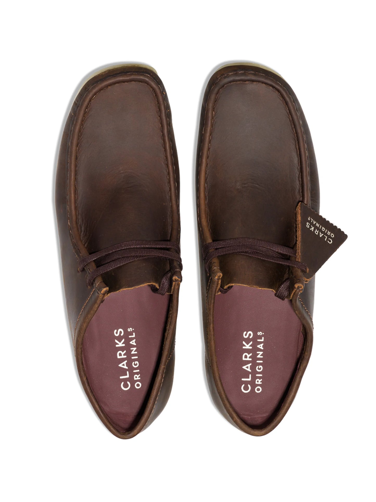 Wallabee leather lace-up boots