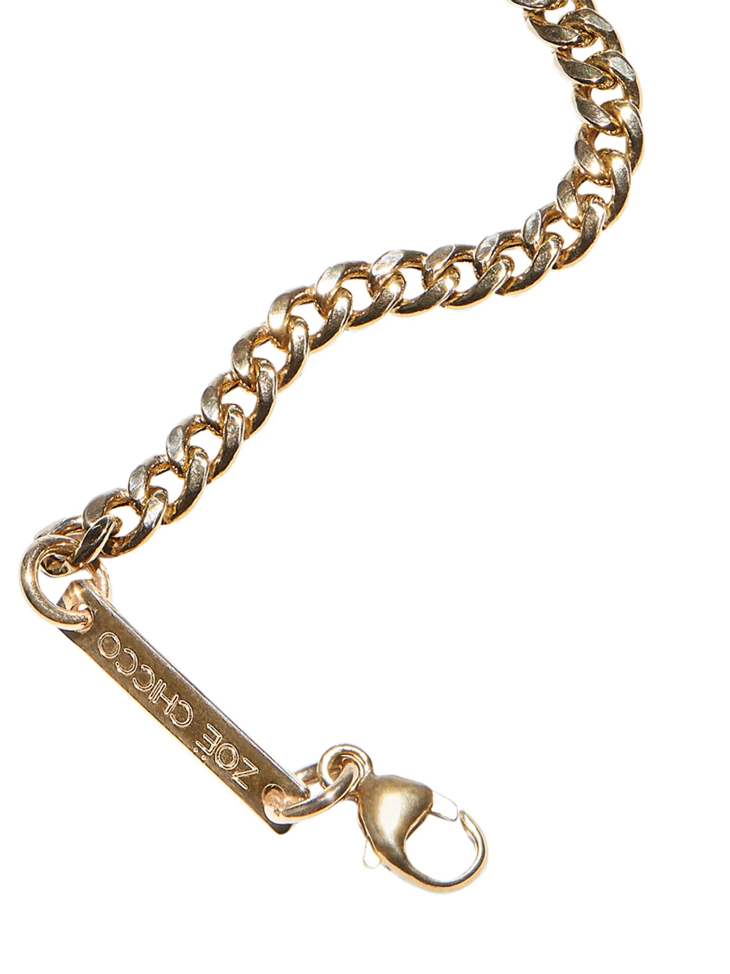 14kt yellow gold Small curb-chain diamond bracelet