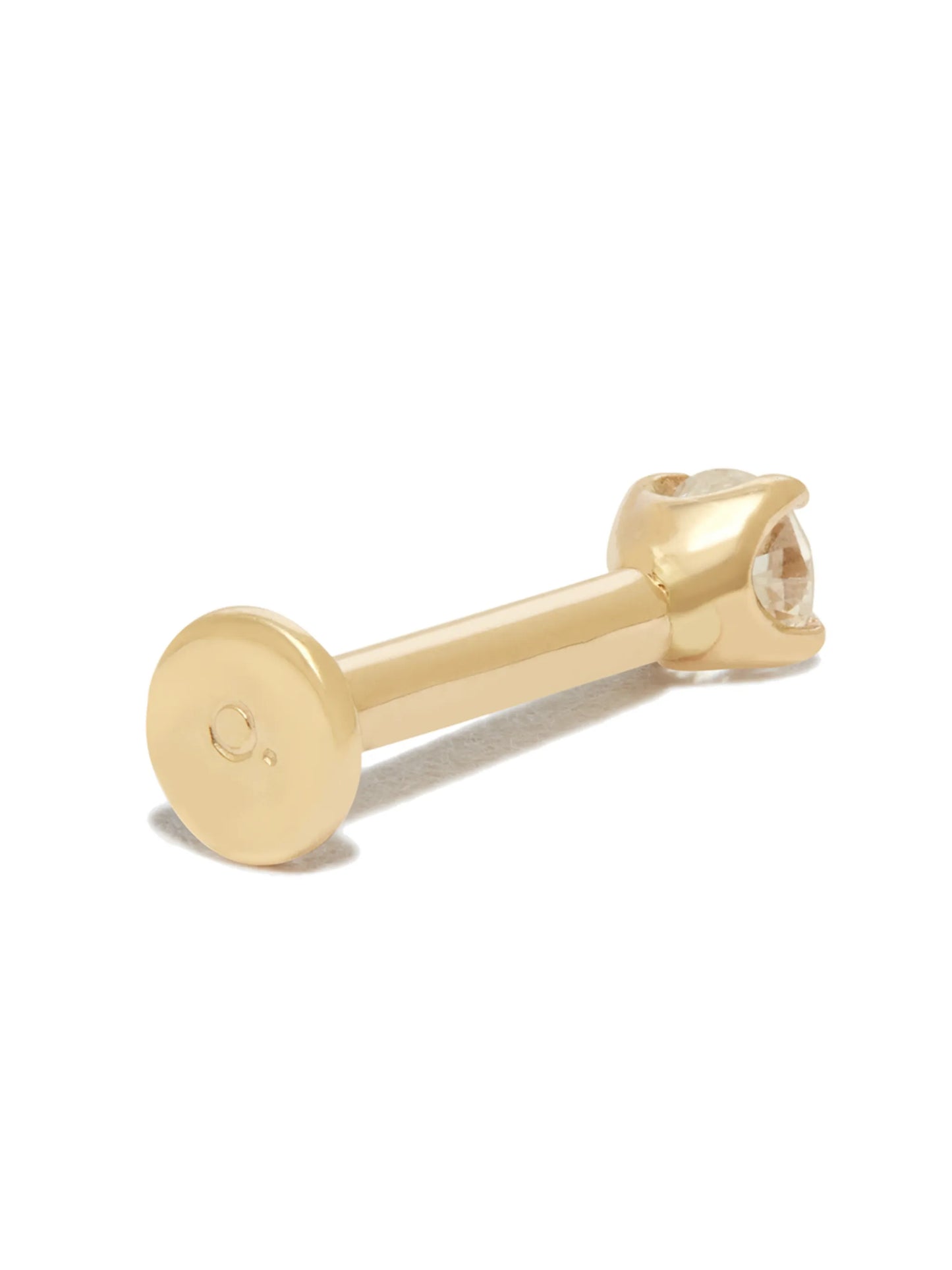 14kt yellow gold diamond stud earring