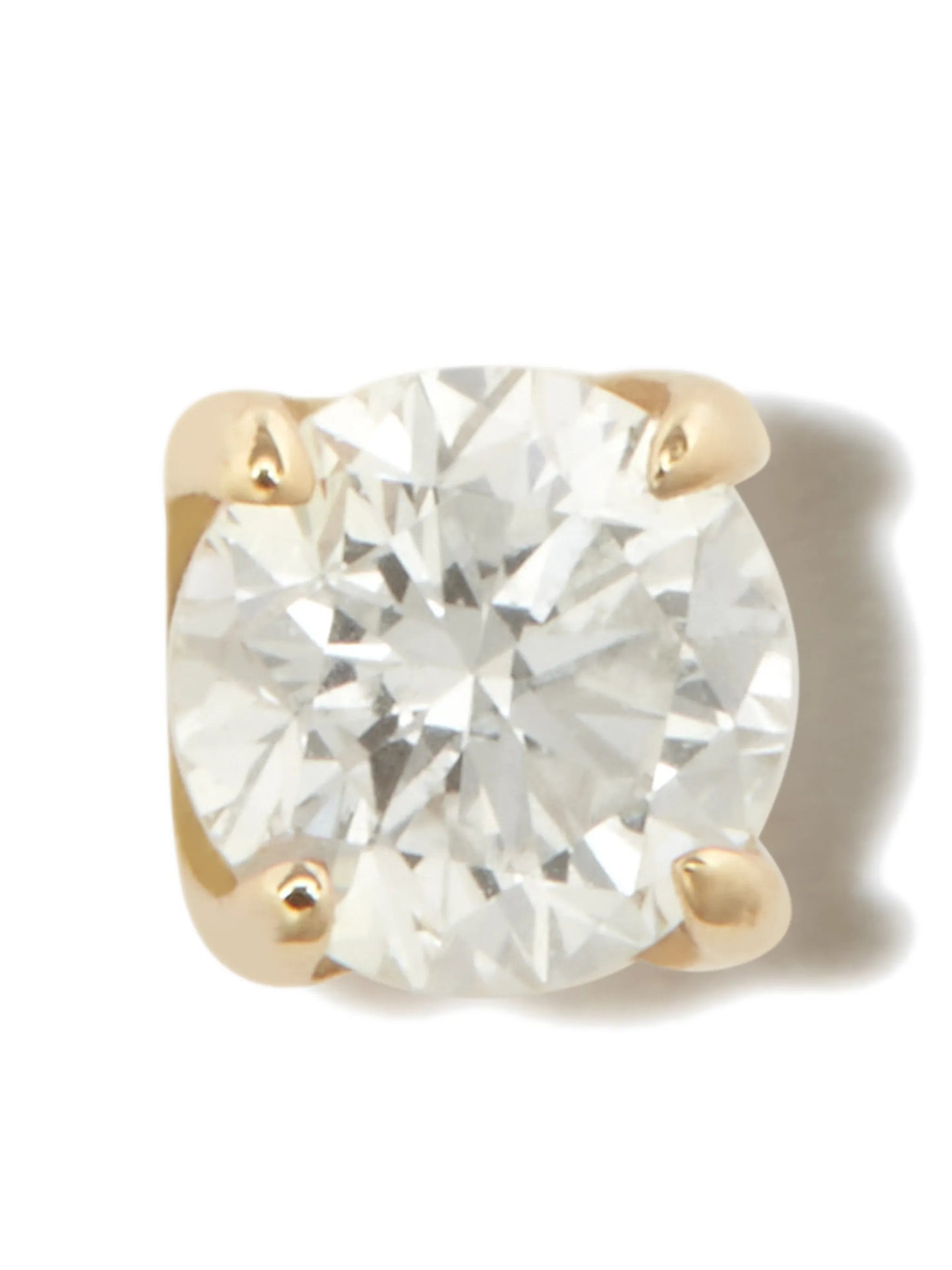 14kt yellow gold diamond stud earring