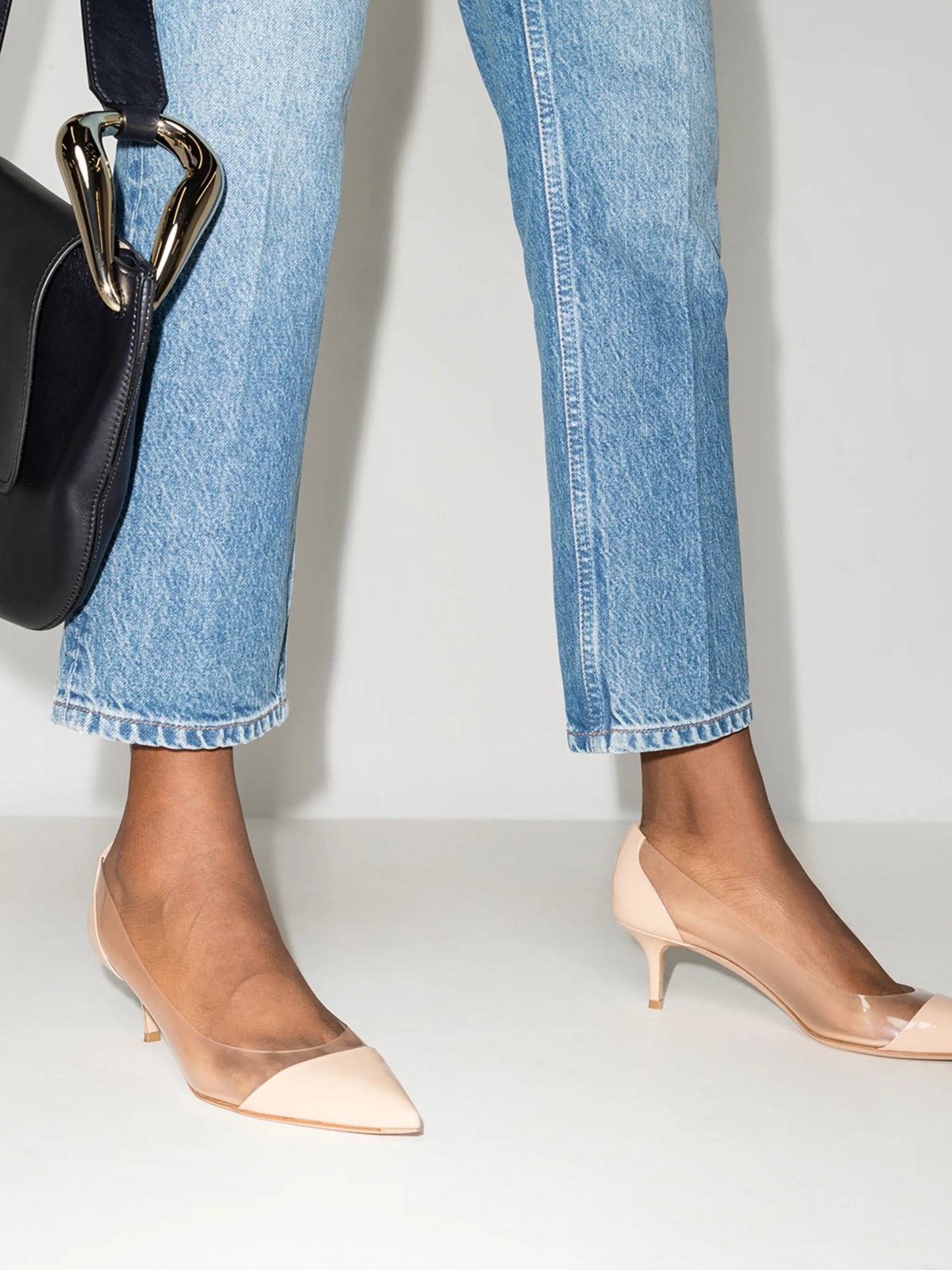 Plexi 55mm patent leather pumps