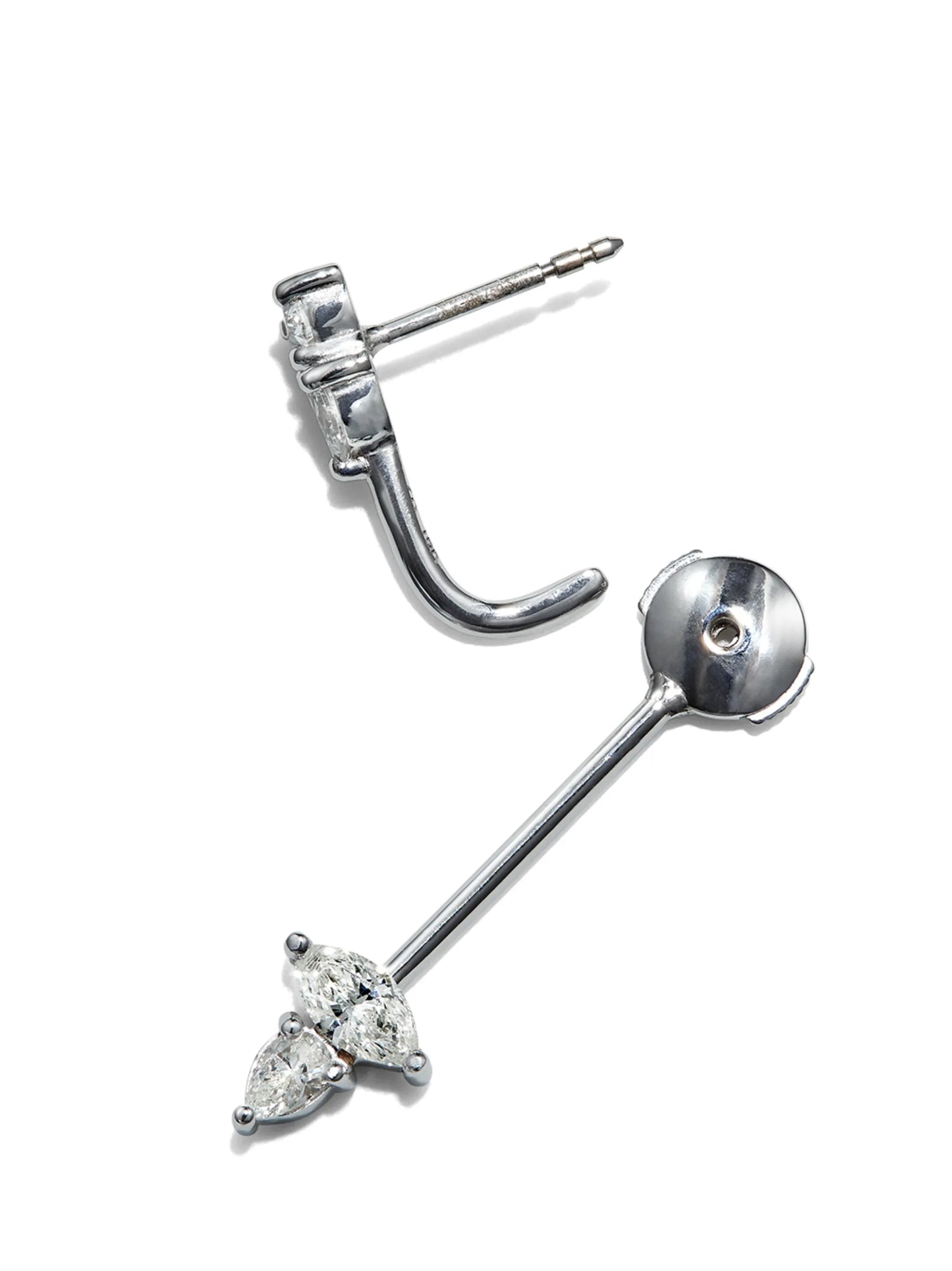 18kt white gold Allora petite ear pin