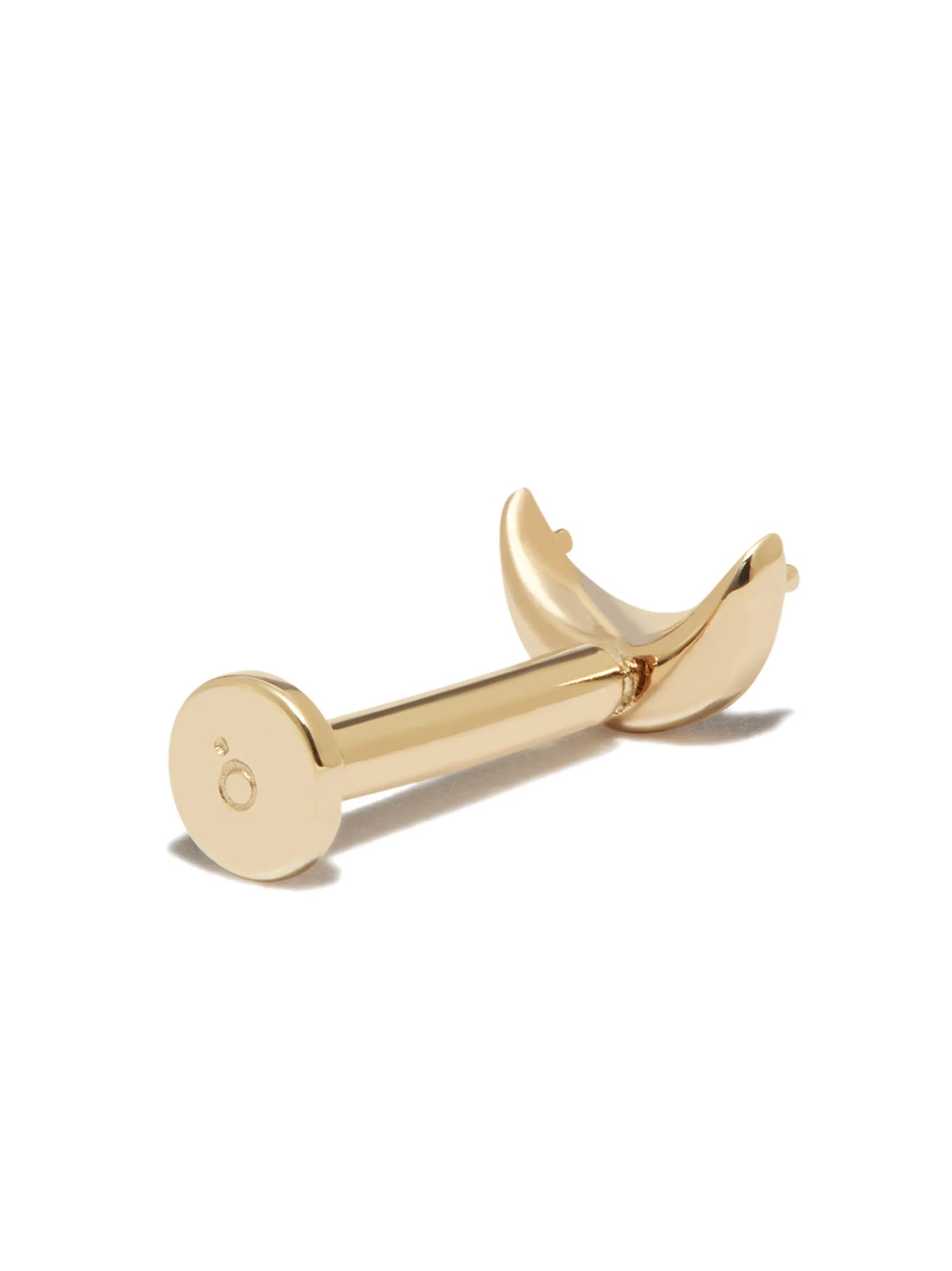14K yellow gold Moon stud earring