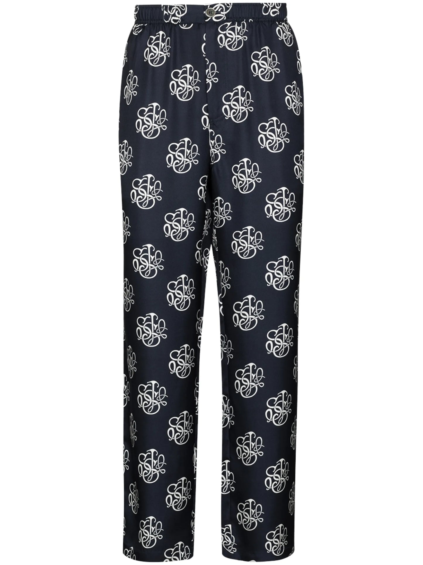 logo-print slim-leg trousers