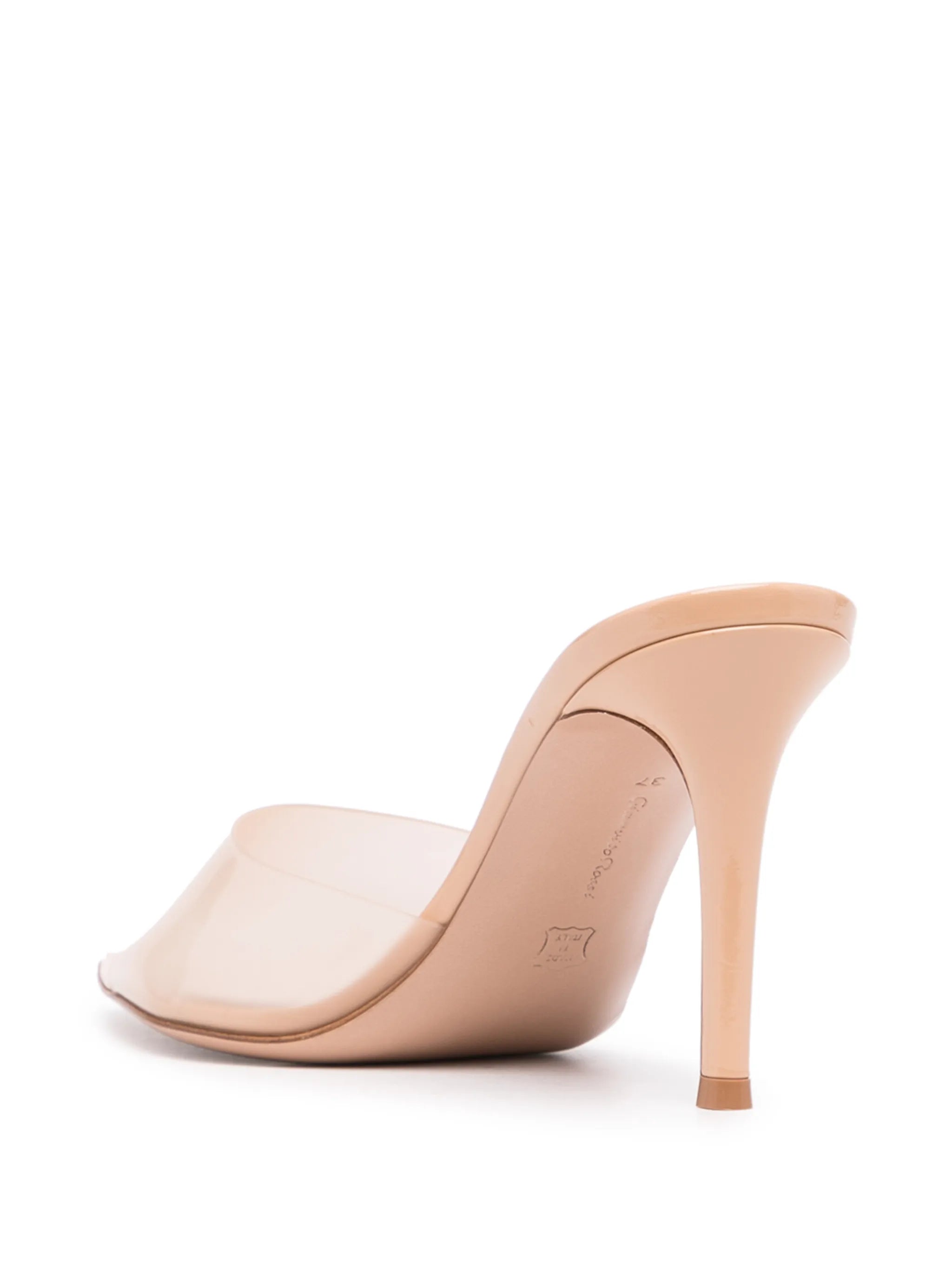Elle 85mm transparent-strap mules