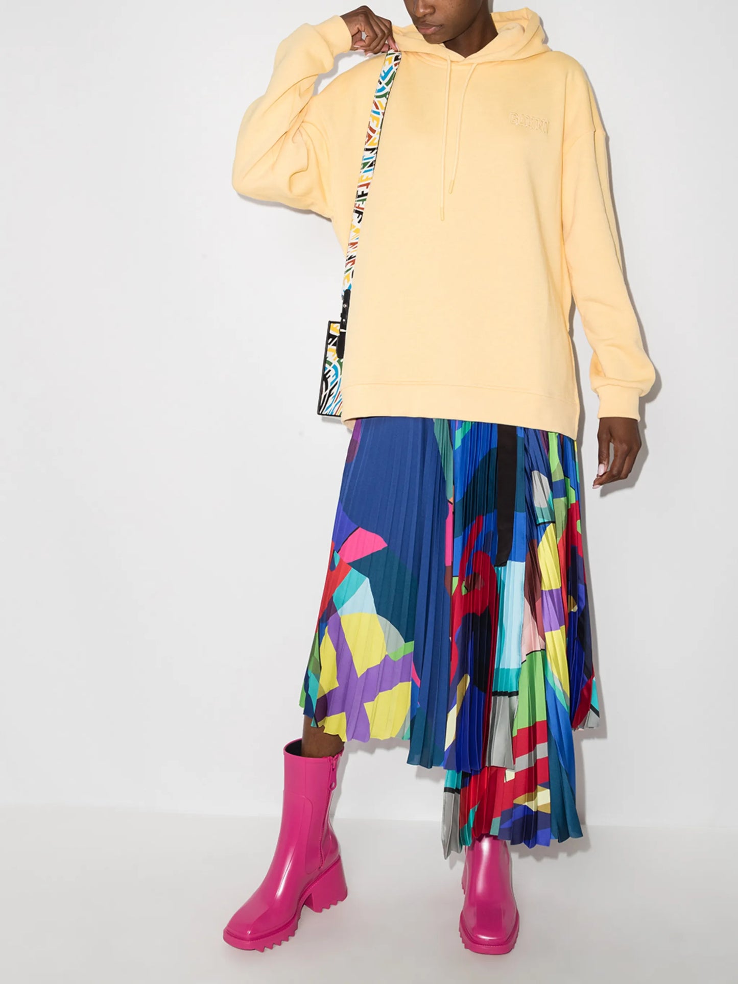 logo-embroidered oversized hoodie
