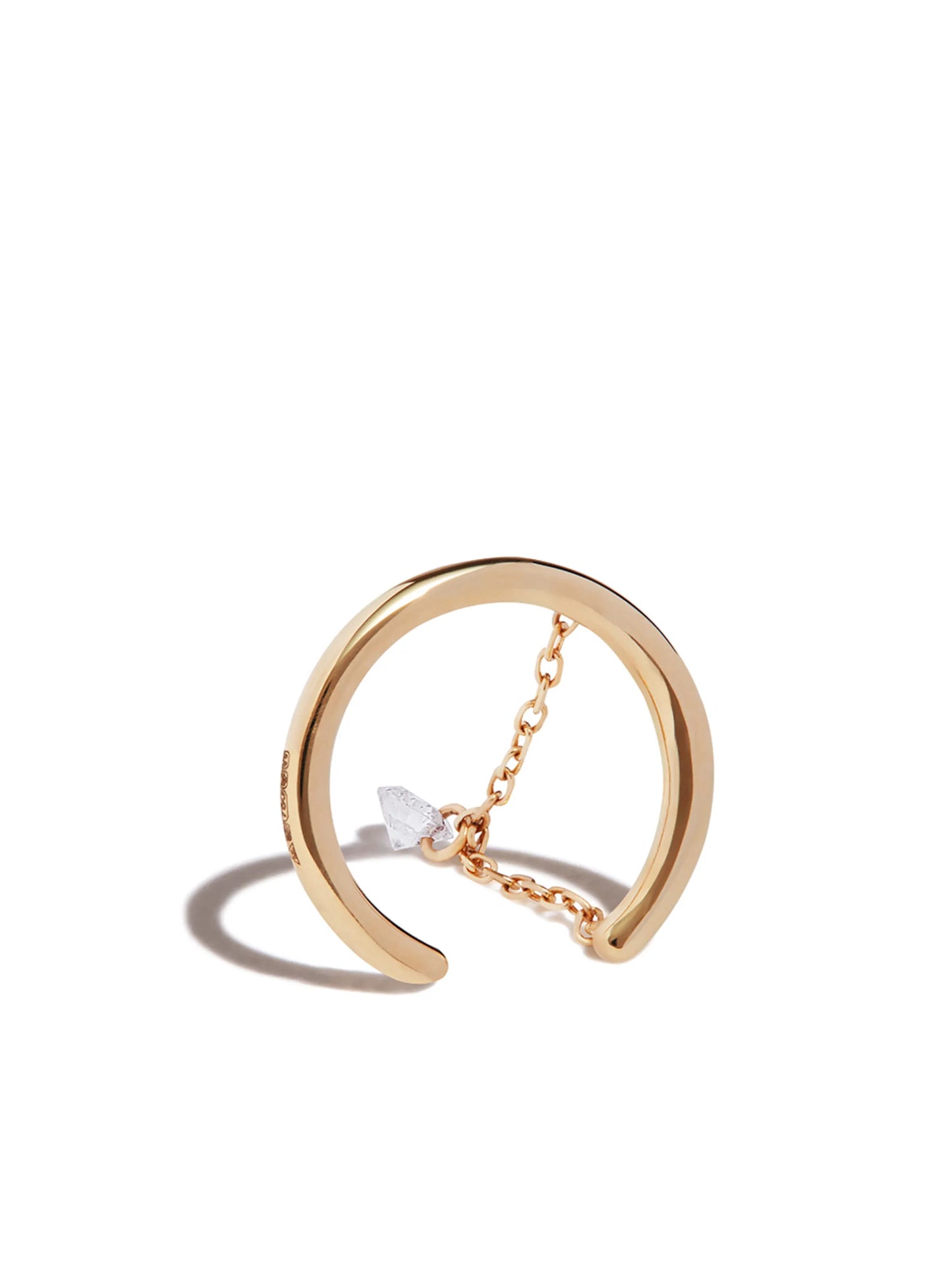 18kt yellow gold diamond chain ear cuff