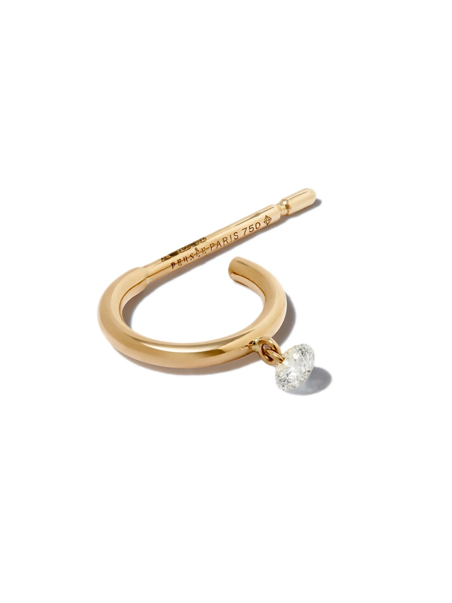 18kt yellow gold diamond hoop earrings