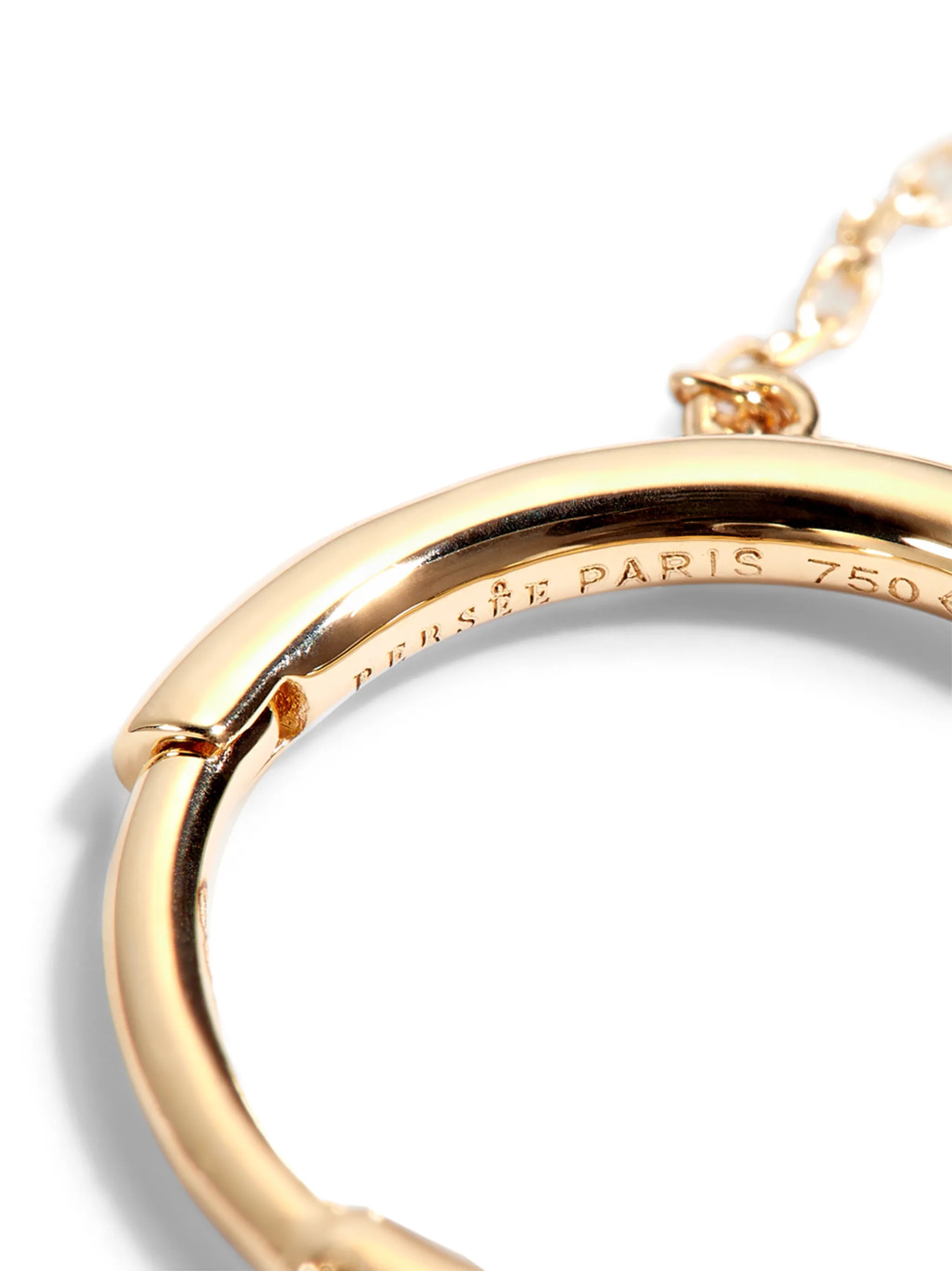 18K yellow gold diamond earring