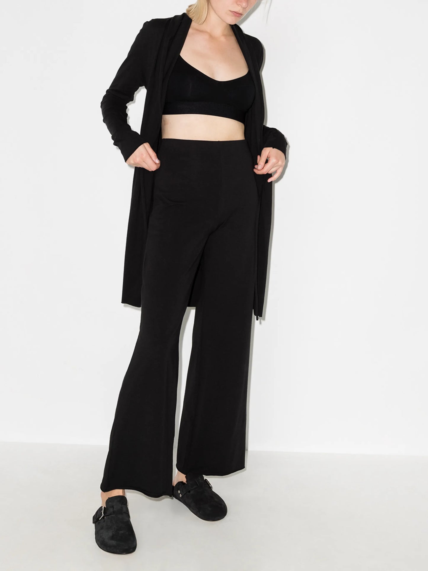 Pima cotton tie-waist robe