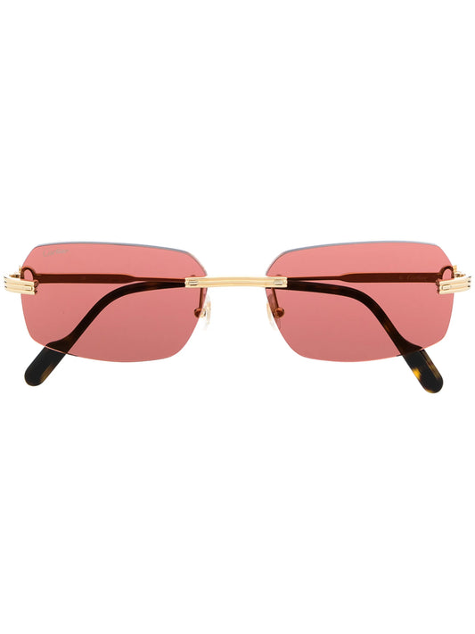 rimless square-frame sunglasses