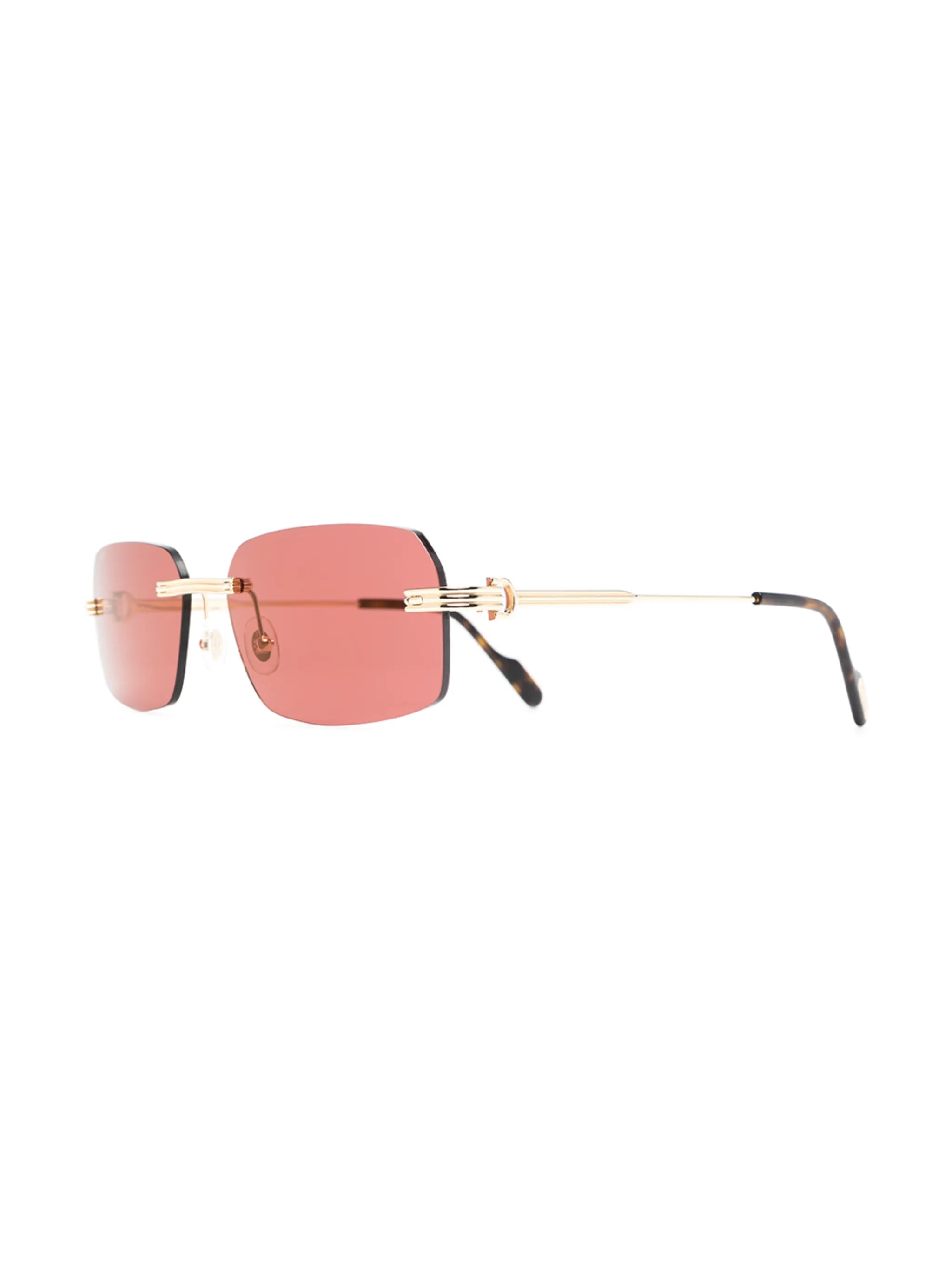 rimless square-frame sunglasses