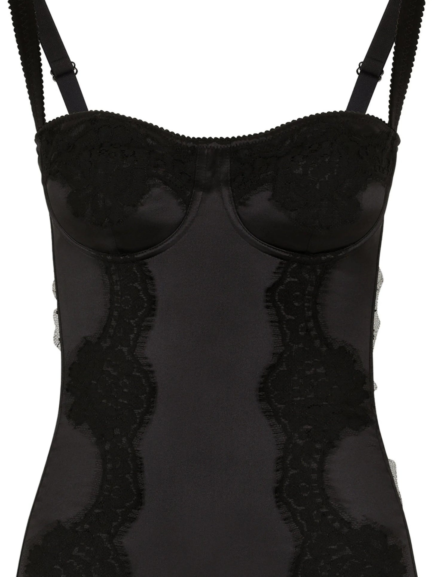 lace-detail balconette bodysuit