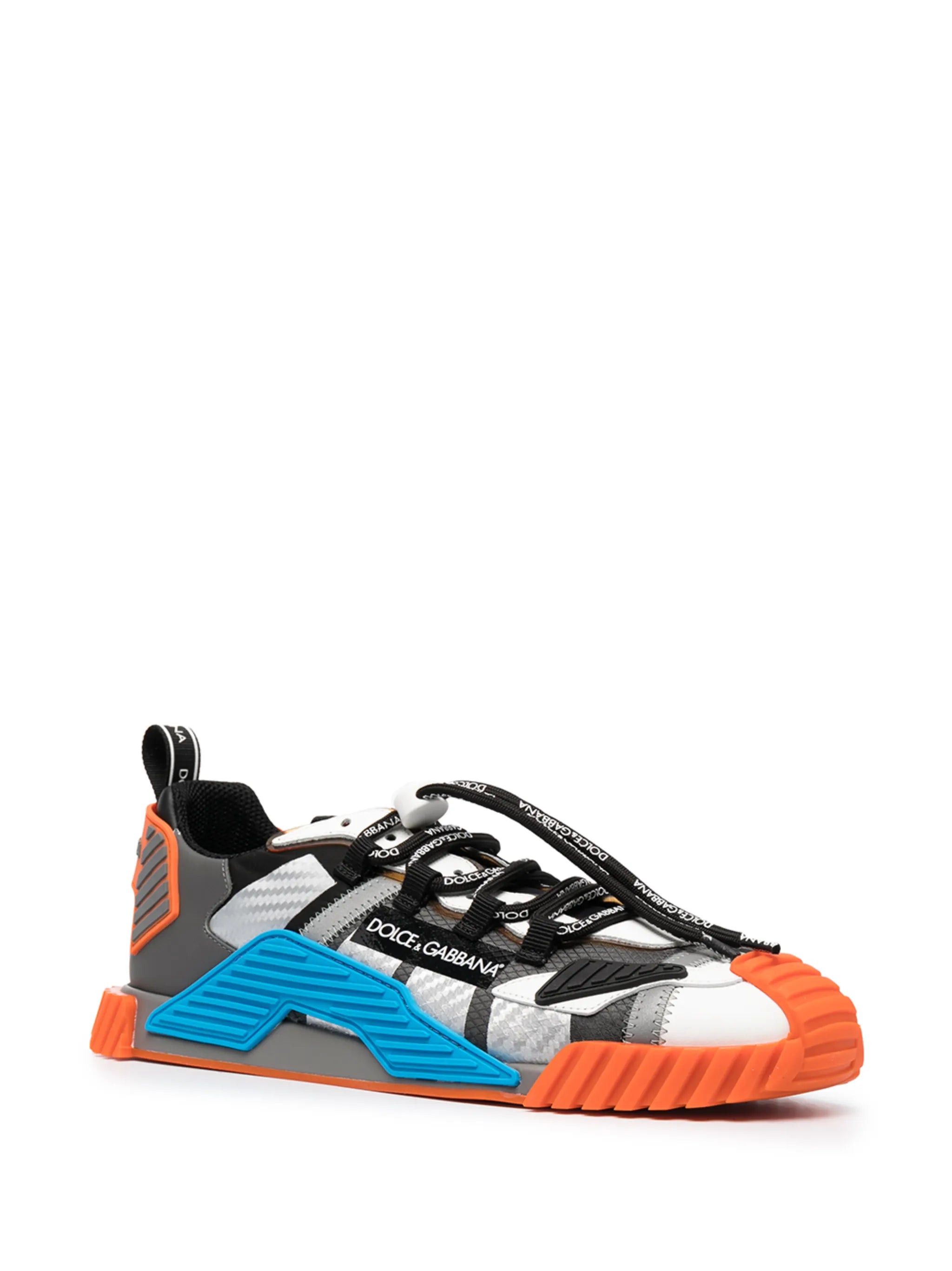 panelled low-top sneakers