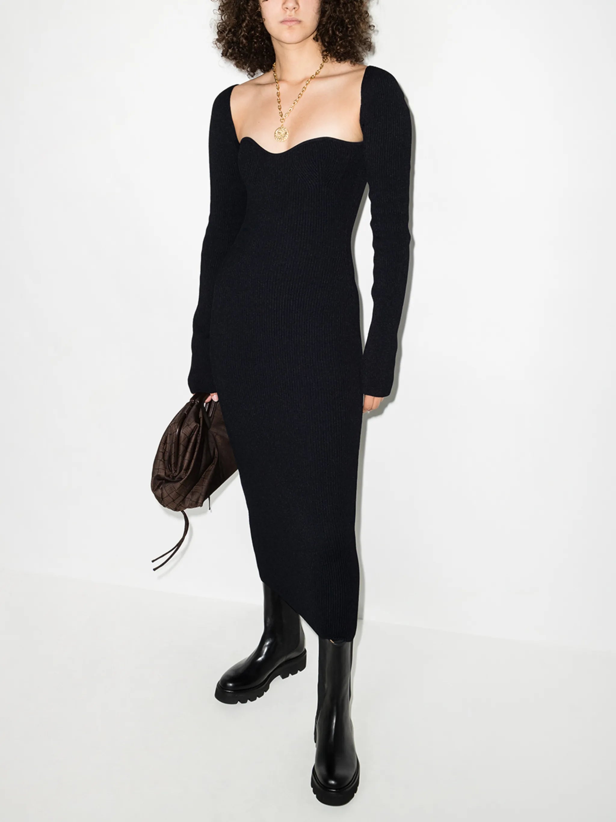 Beth ribbed-knit dress