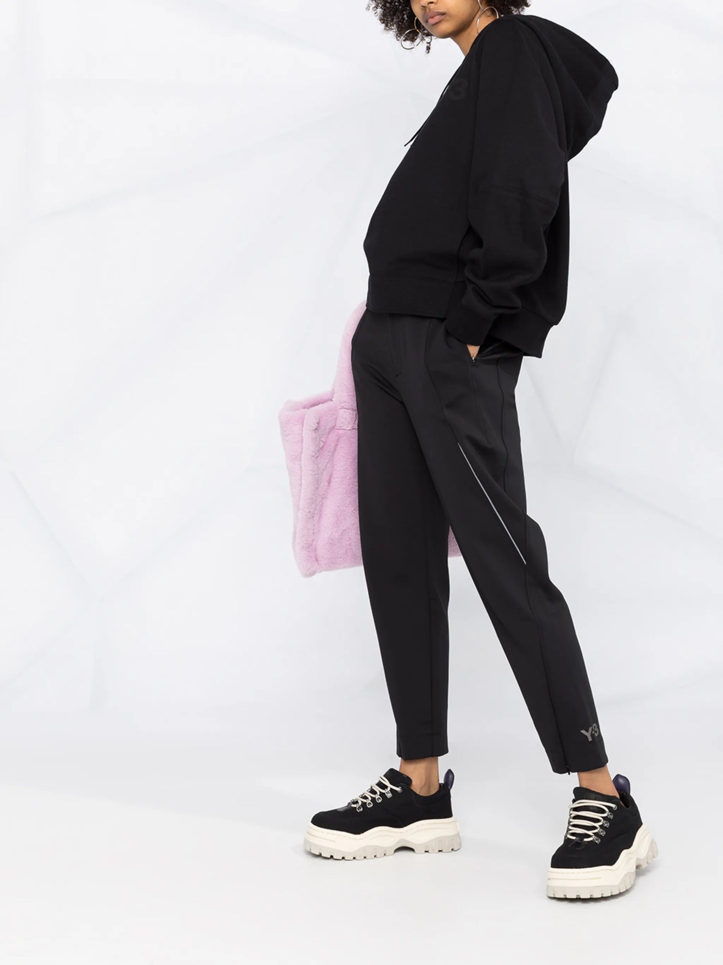 logo-print drawstring hoodie