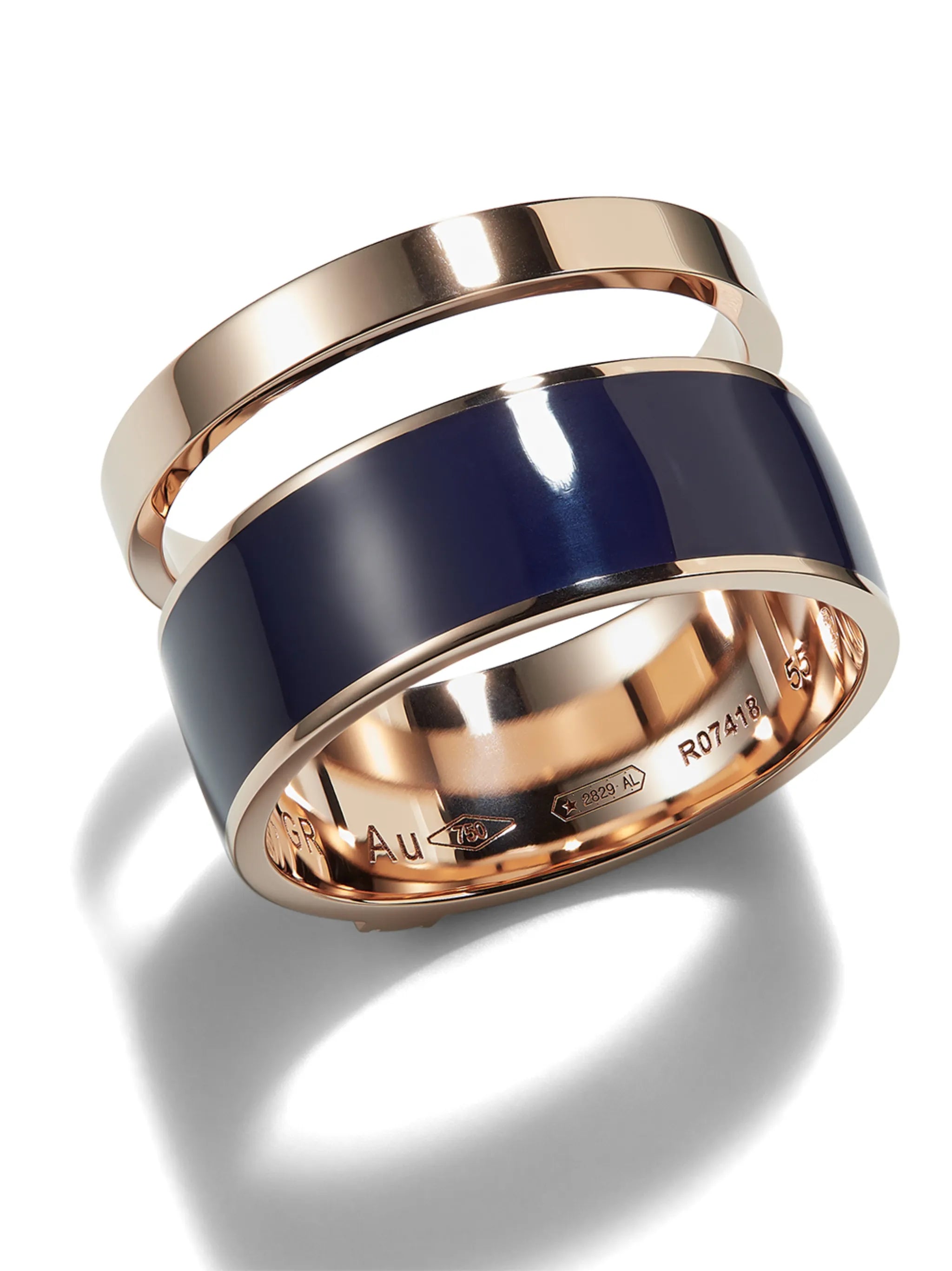 18kt rose gold chunky ring
