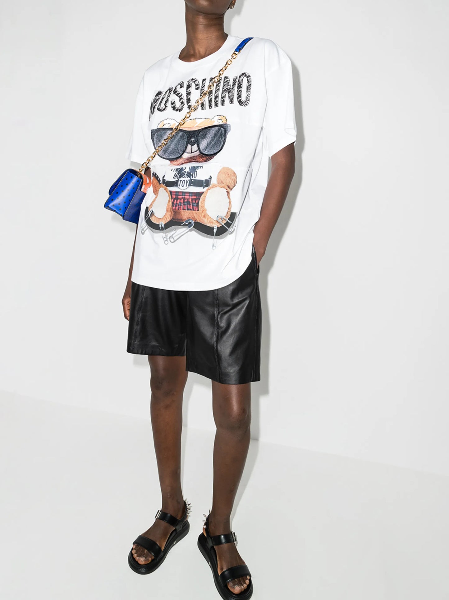 teddy bear-print T-shirt