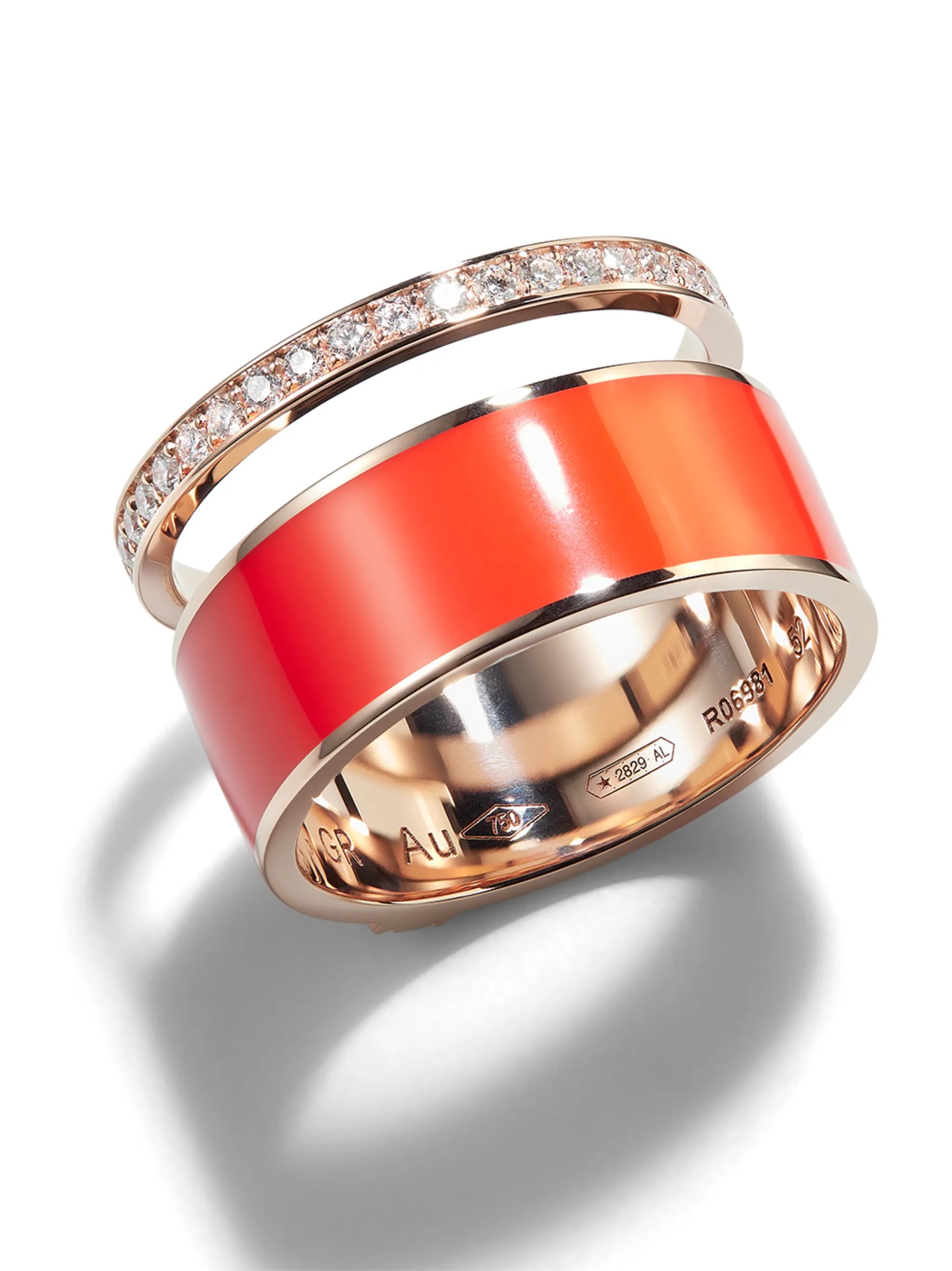 18kt rose gold diamond ring