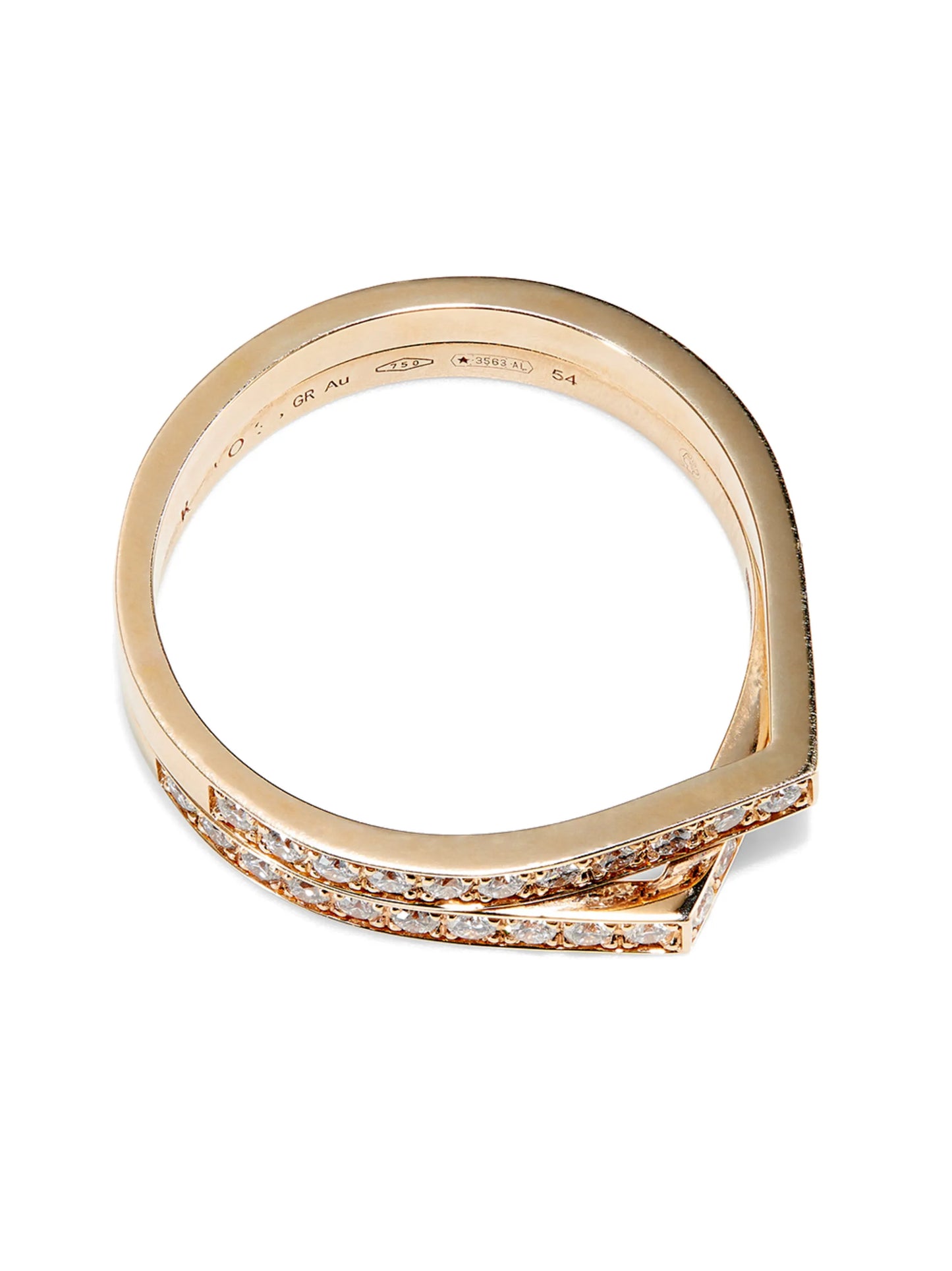 18kt rose gold Antifer diamond ring