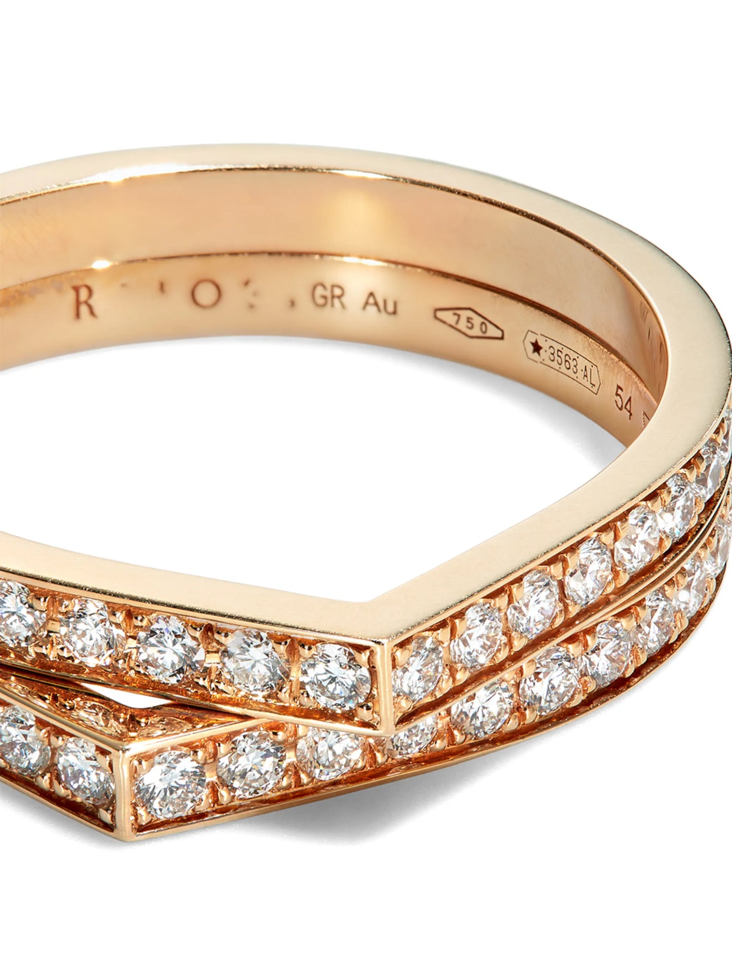 18kt rose gold Antifer diamond ring