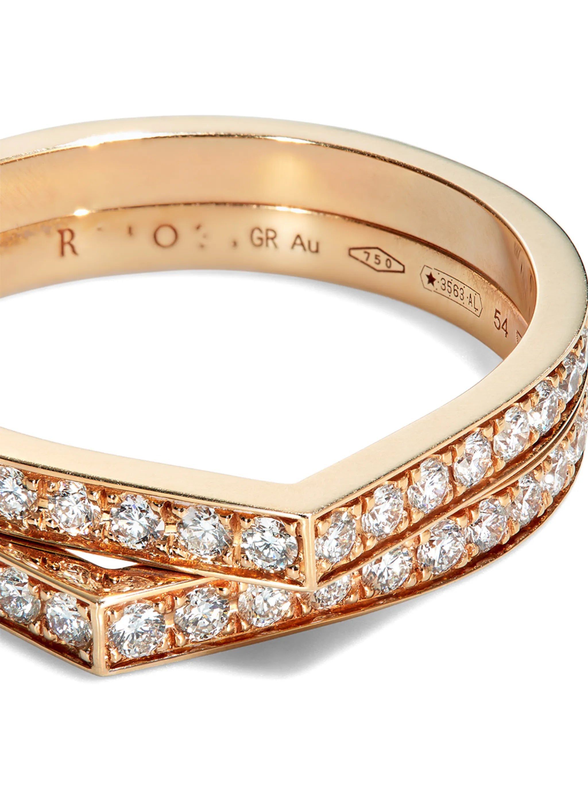 18kt rose gold Antifer diamond ring