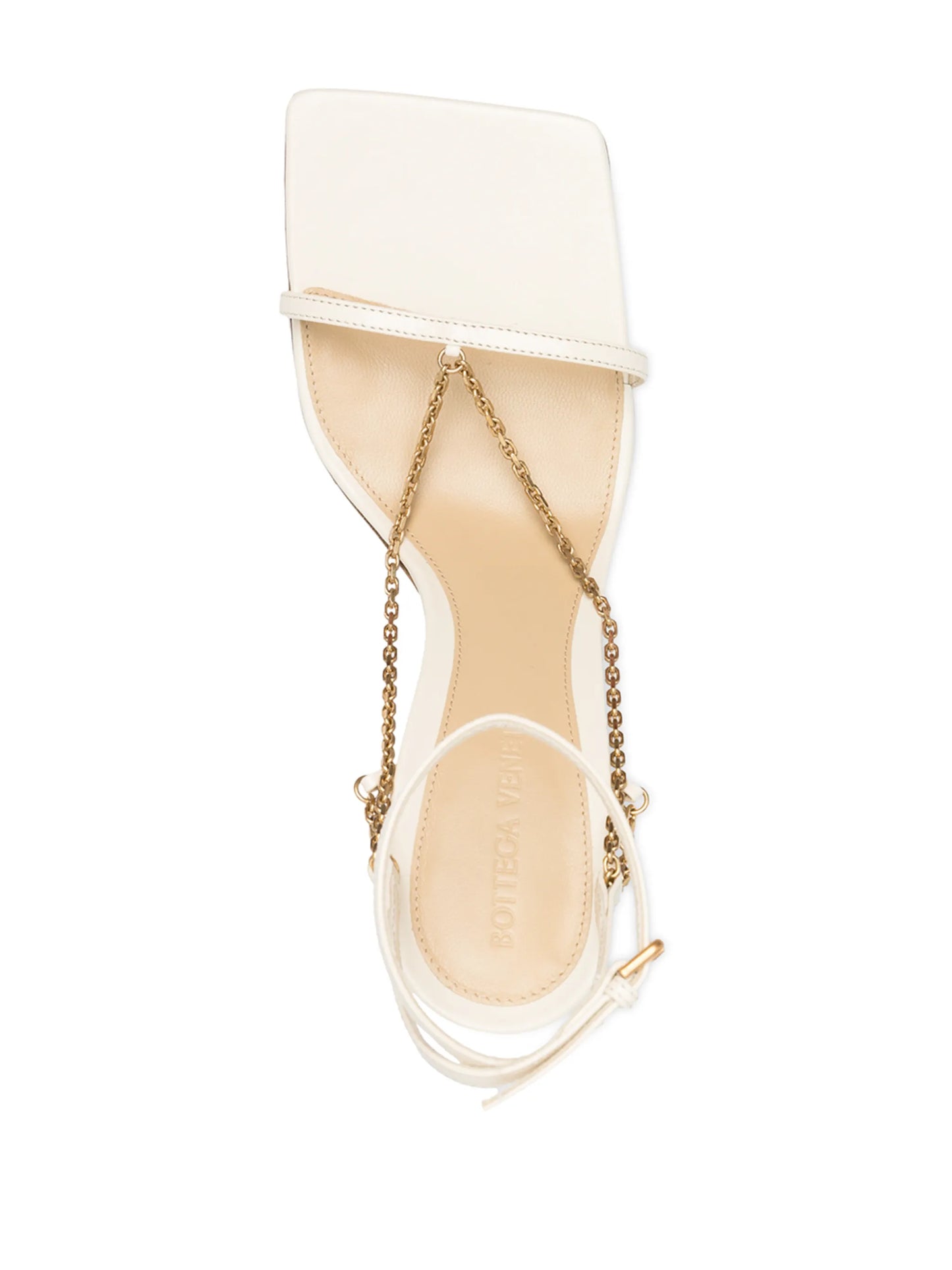 Stretch chain-strap sandals