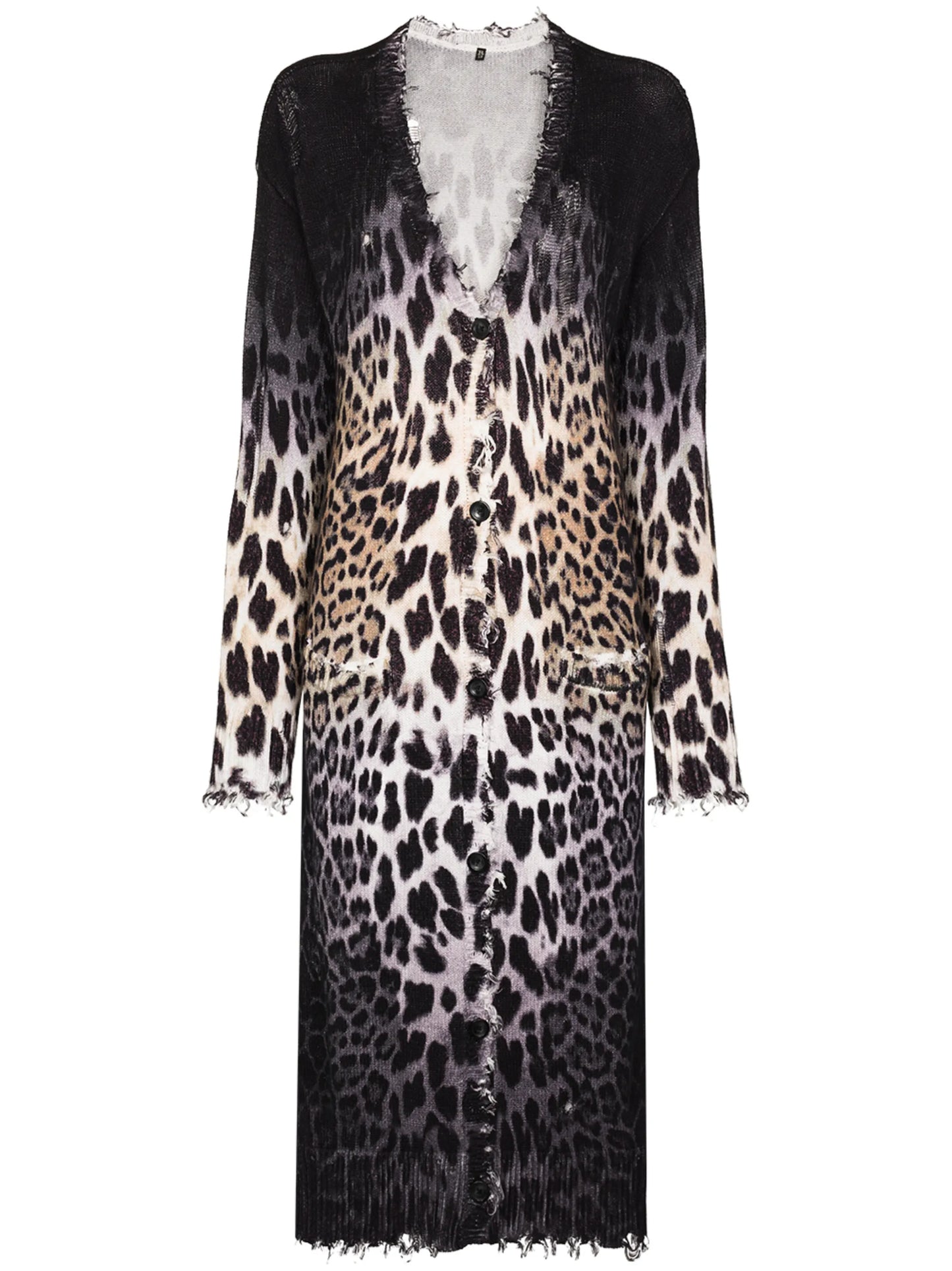 faded leopard print cardigan