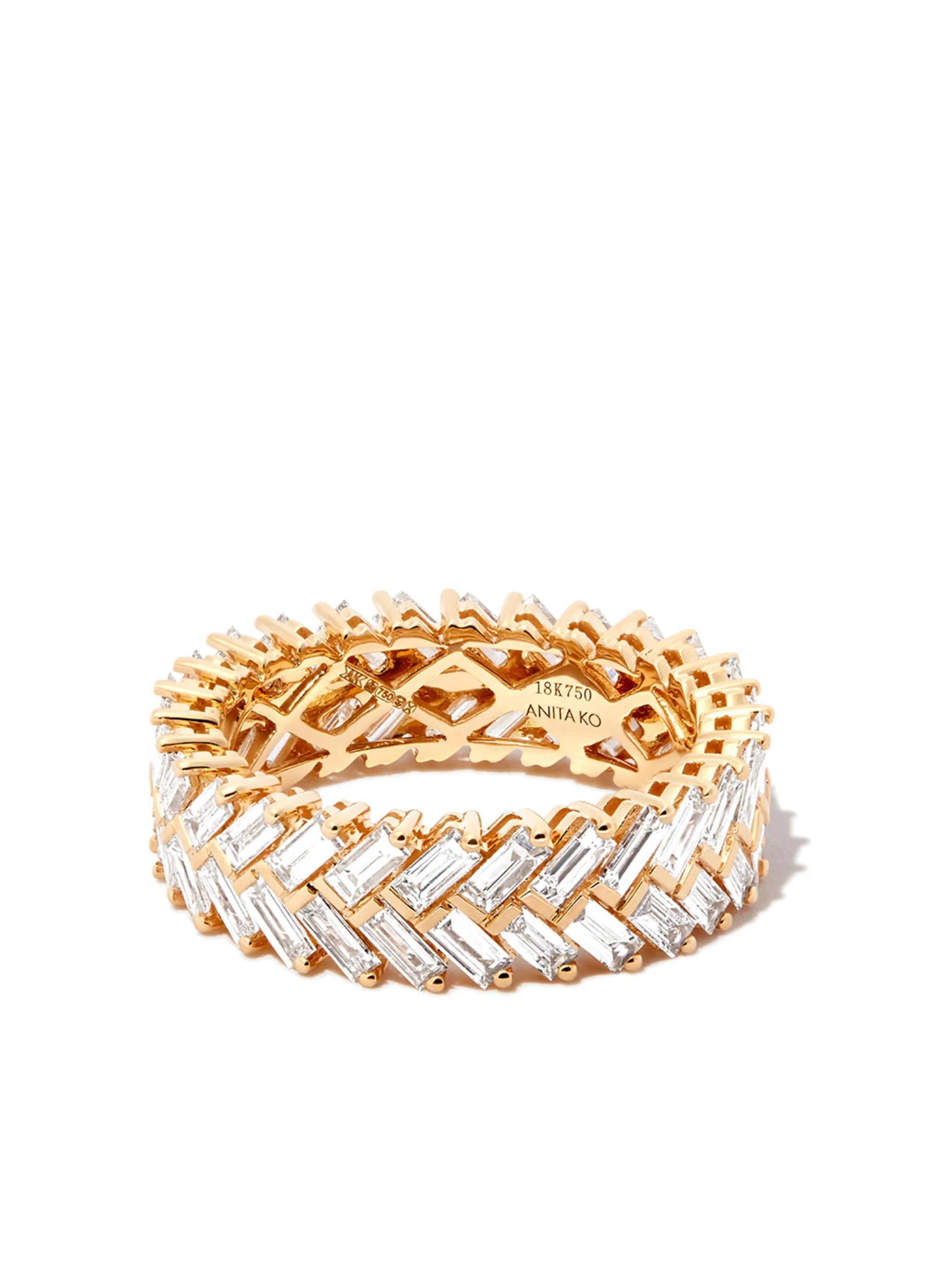 18kt yellow gold diamond ring