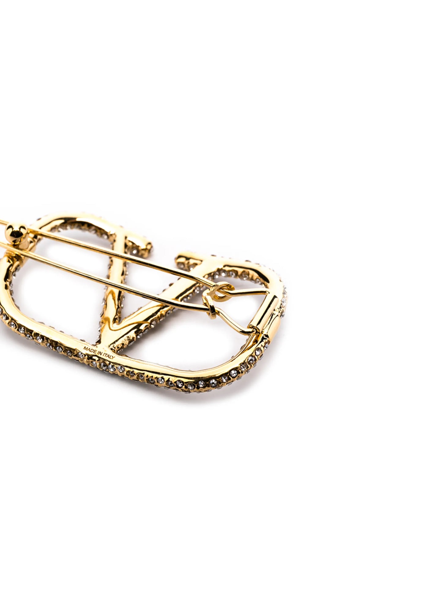 VLogo Signature crystal-embellished hair clip