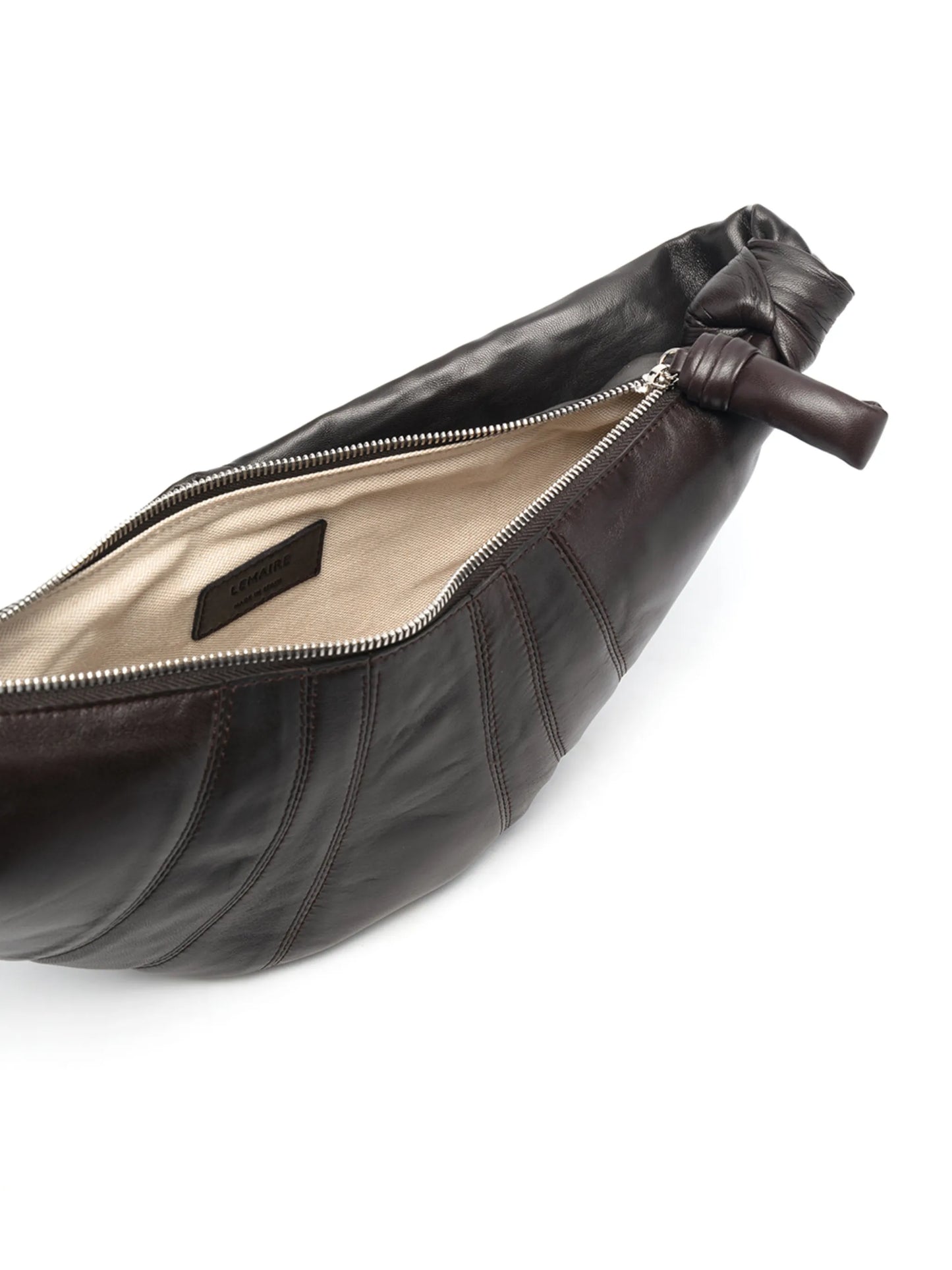 Croissant leather shoulder bag