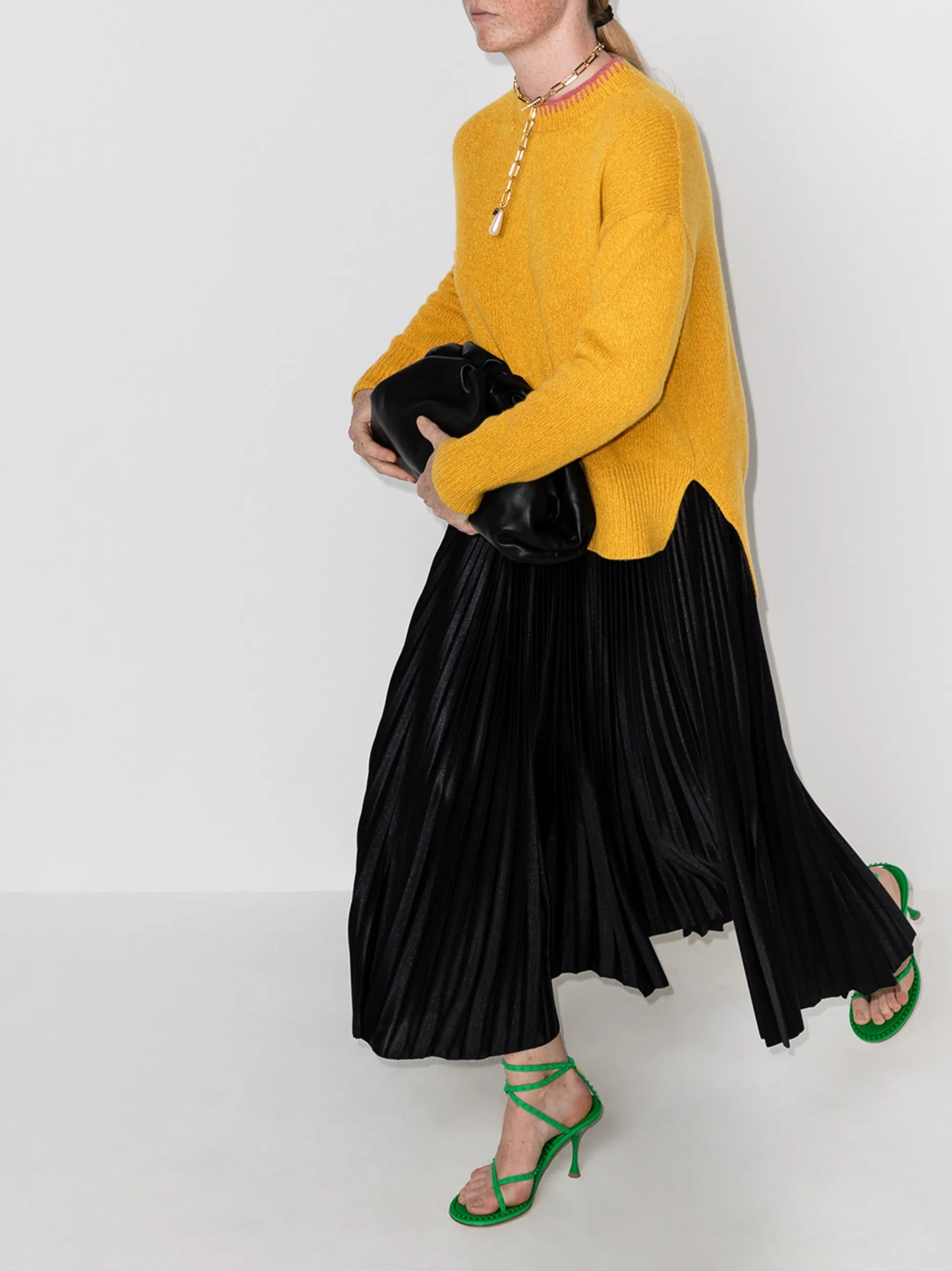Sloane contrast stitching jumper