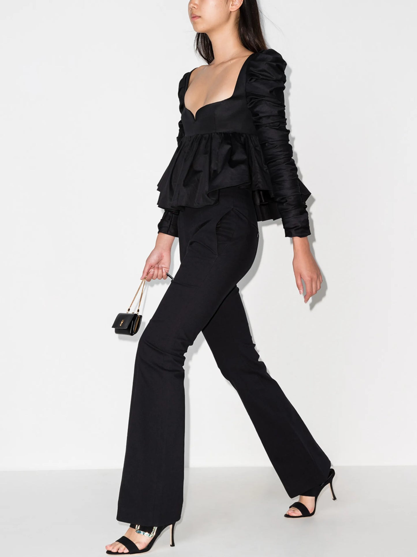 Liveliyo flared high-waisted trousers