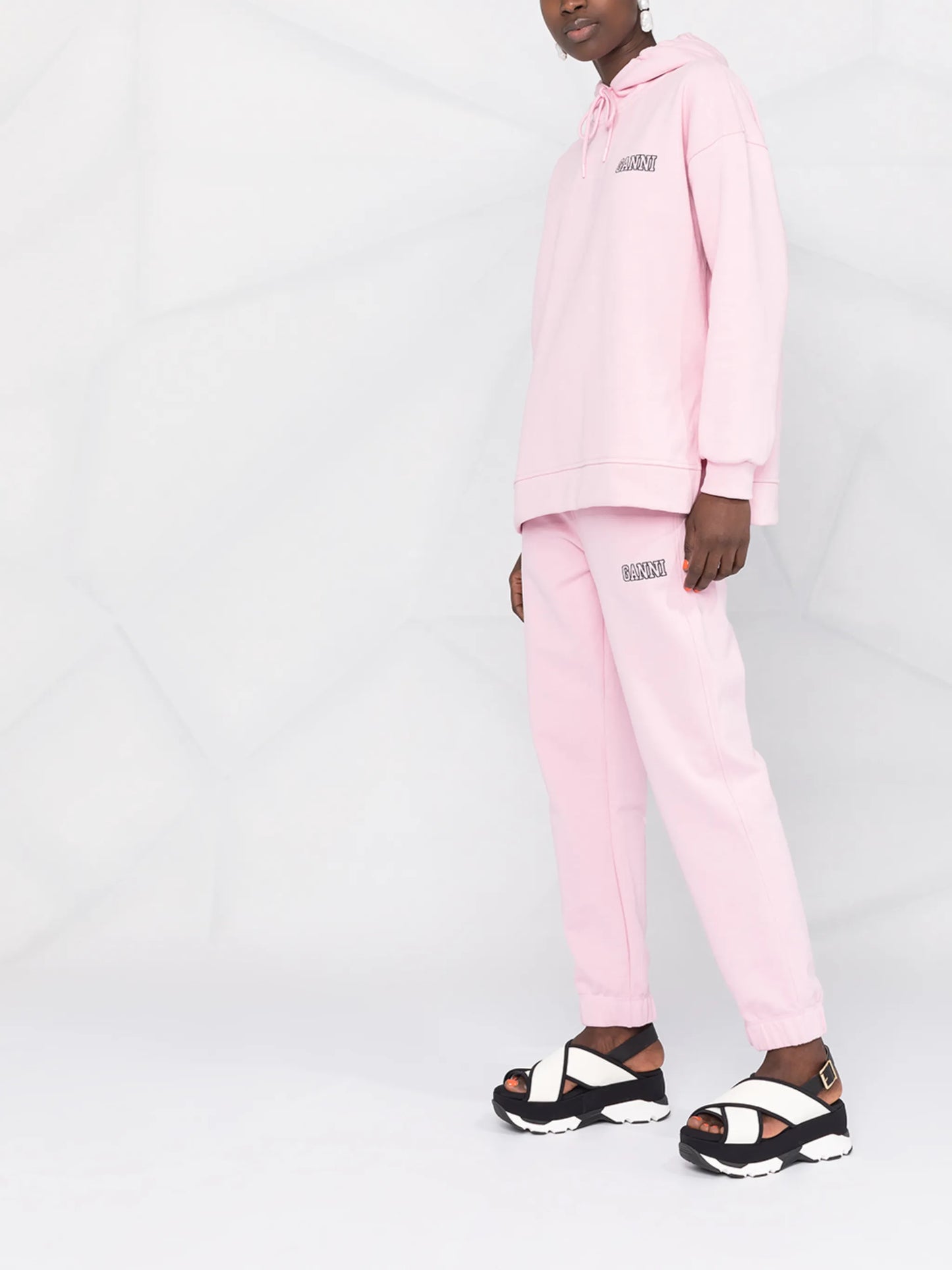 logo-embroidered long-sleeve hoodie