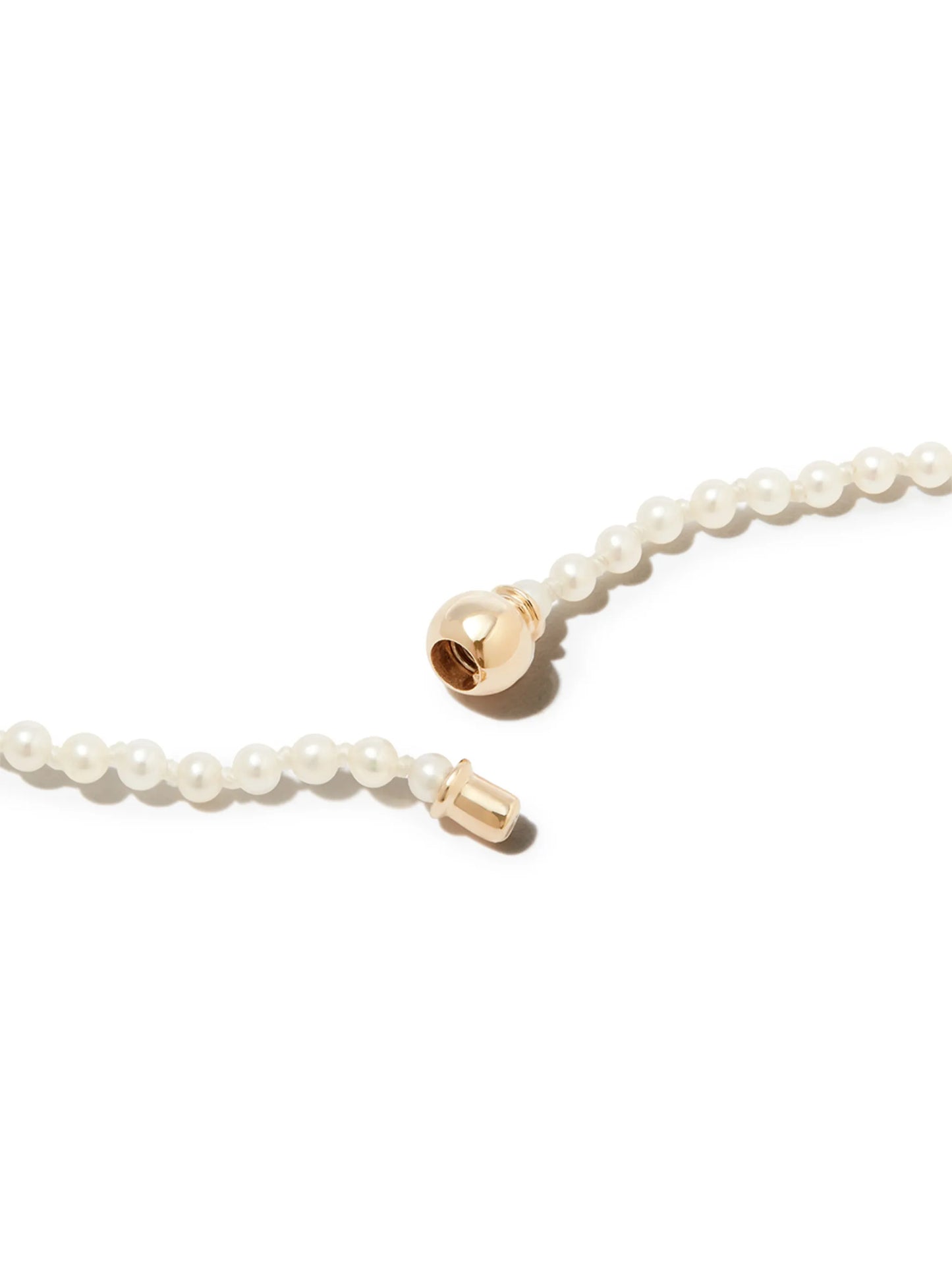 14kt yellow gold Peggy pearl mini necklace