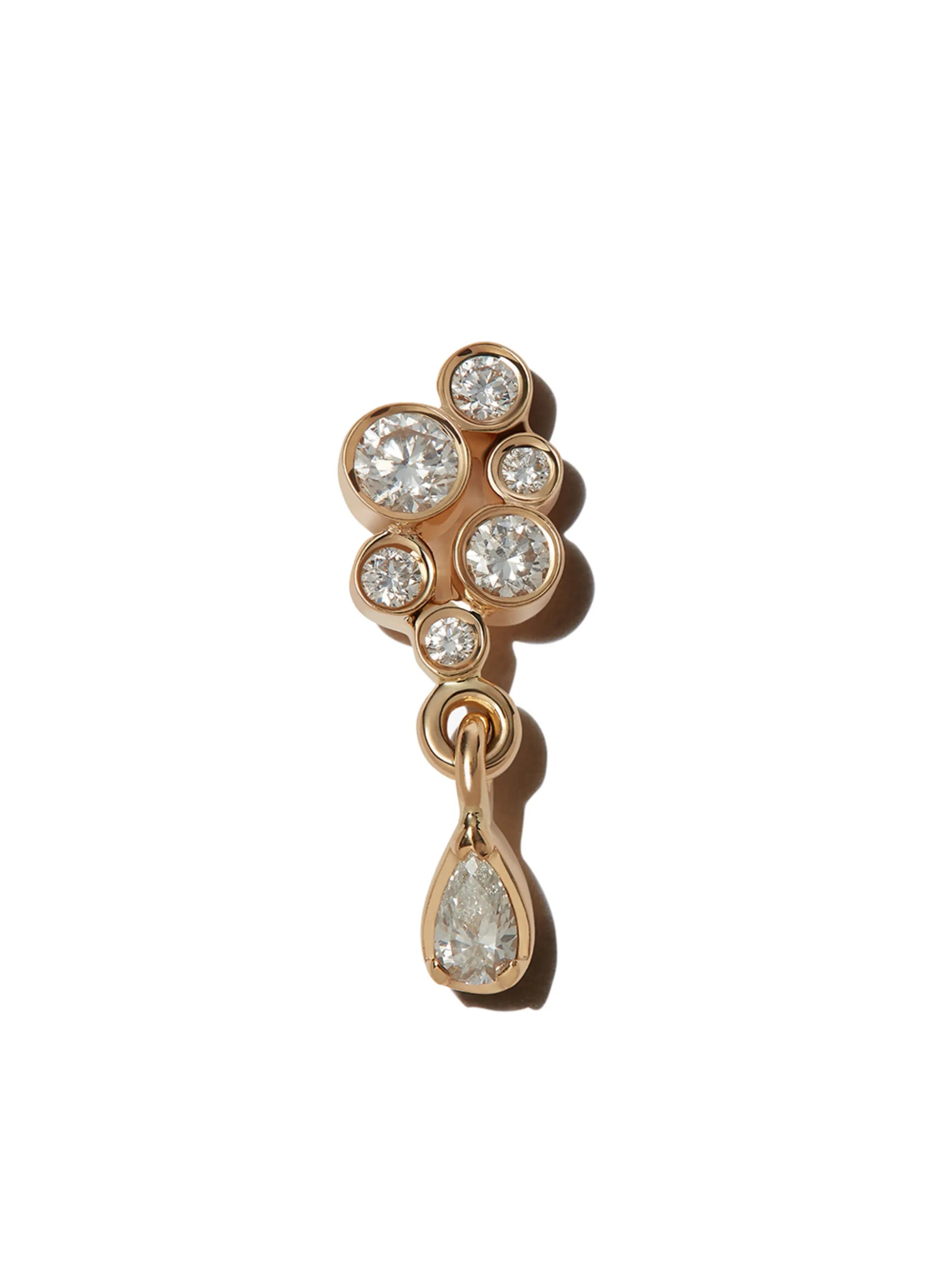 18kt yellow gold petite Splash diamond earring