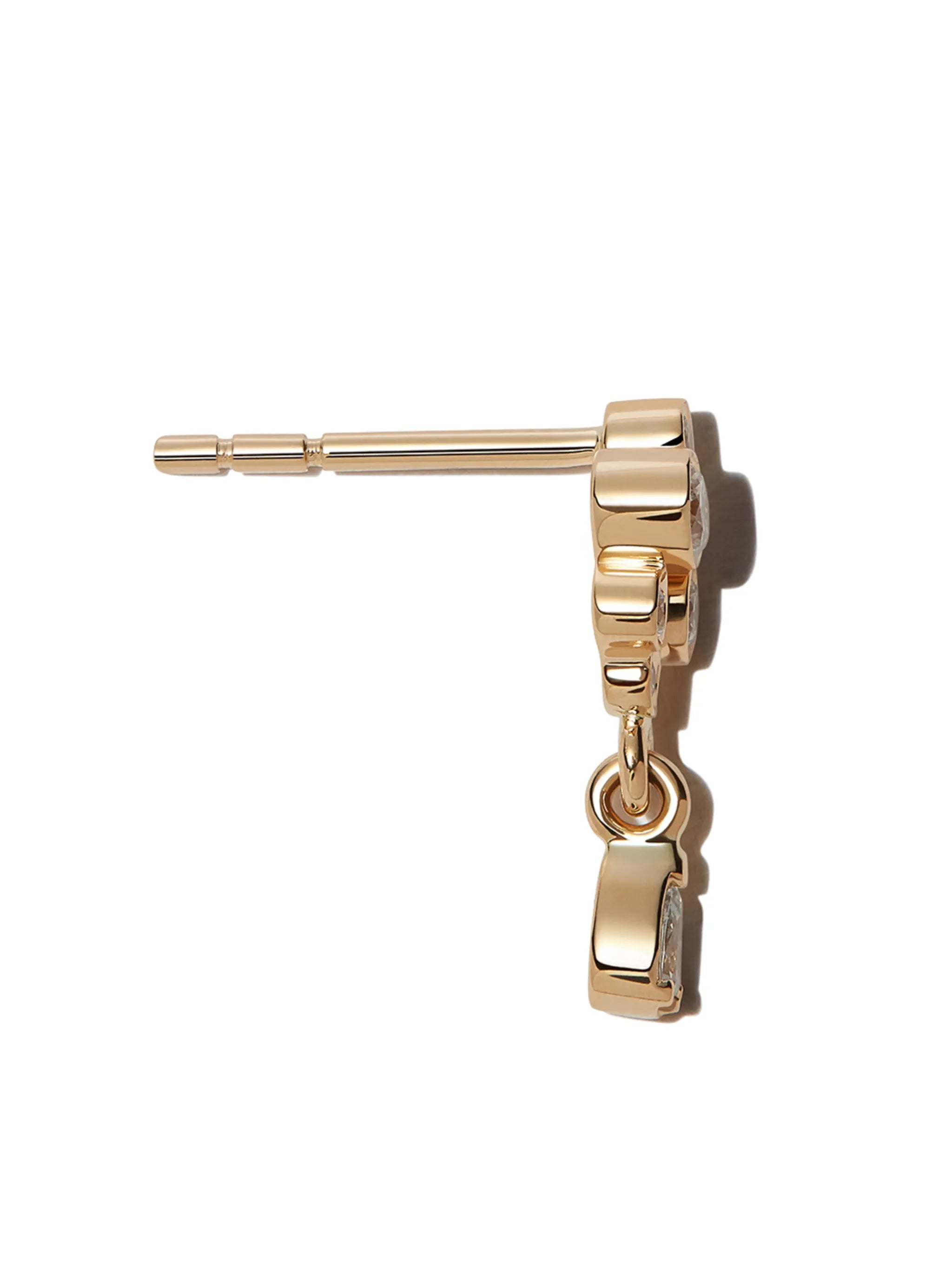 18kt yellow gold petite Splash diamond earring