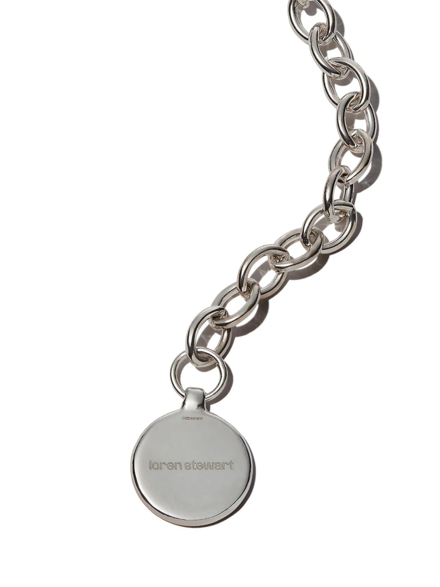 medallion melt chain disc necklace
