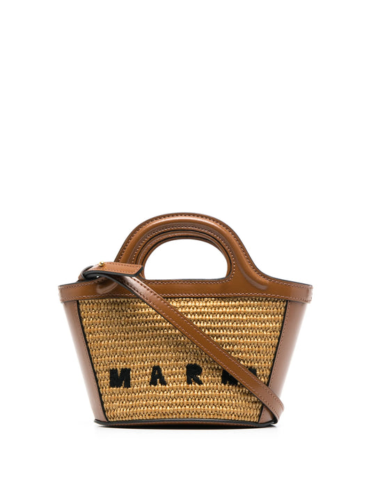 Tropicalia logo-embroidered tote bag