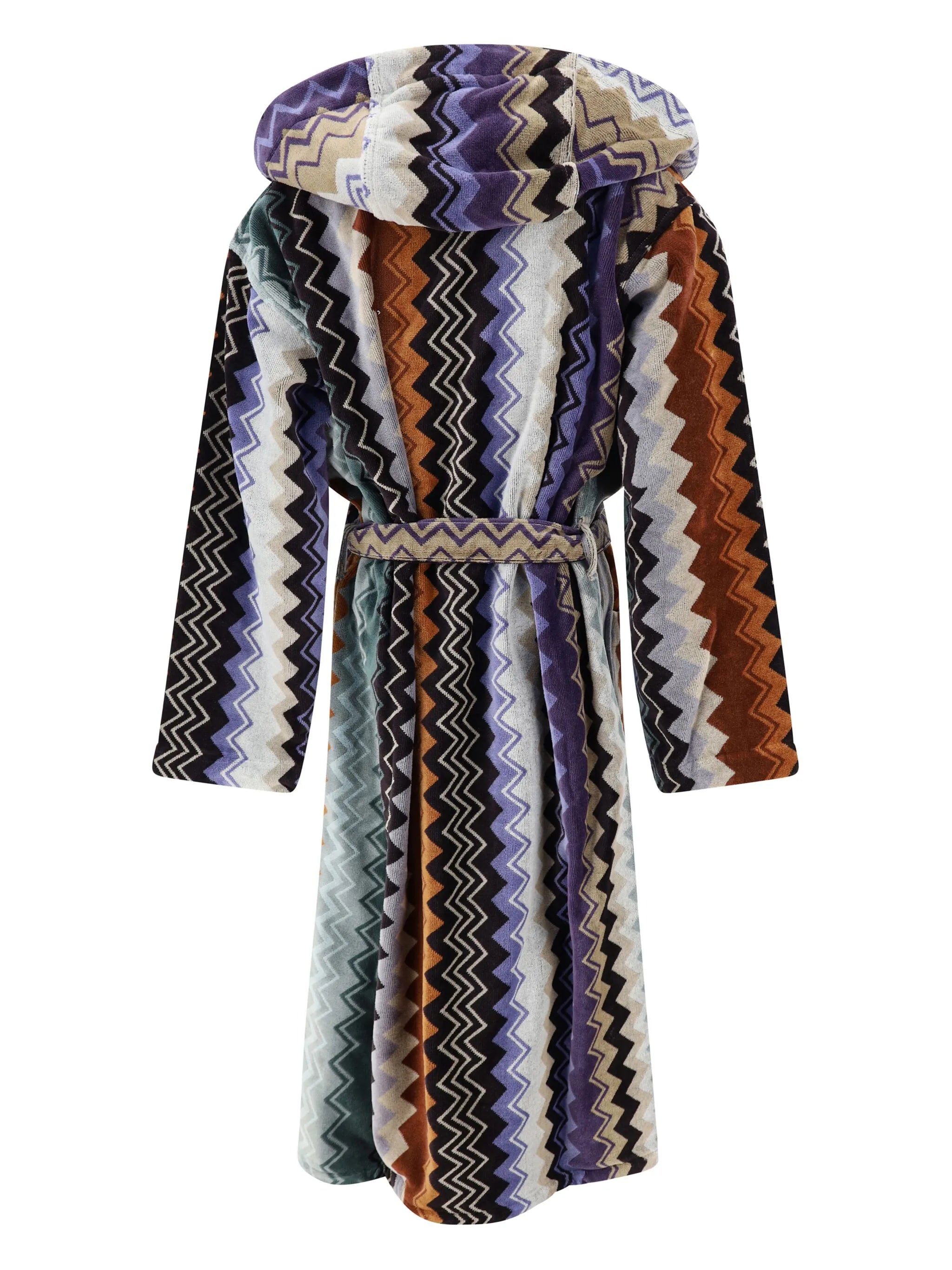 Giacomo belted hooded bathrobe