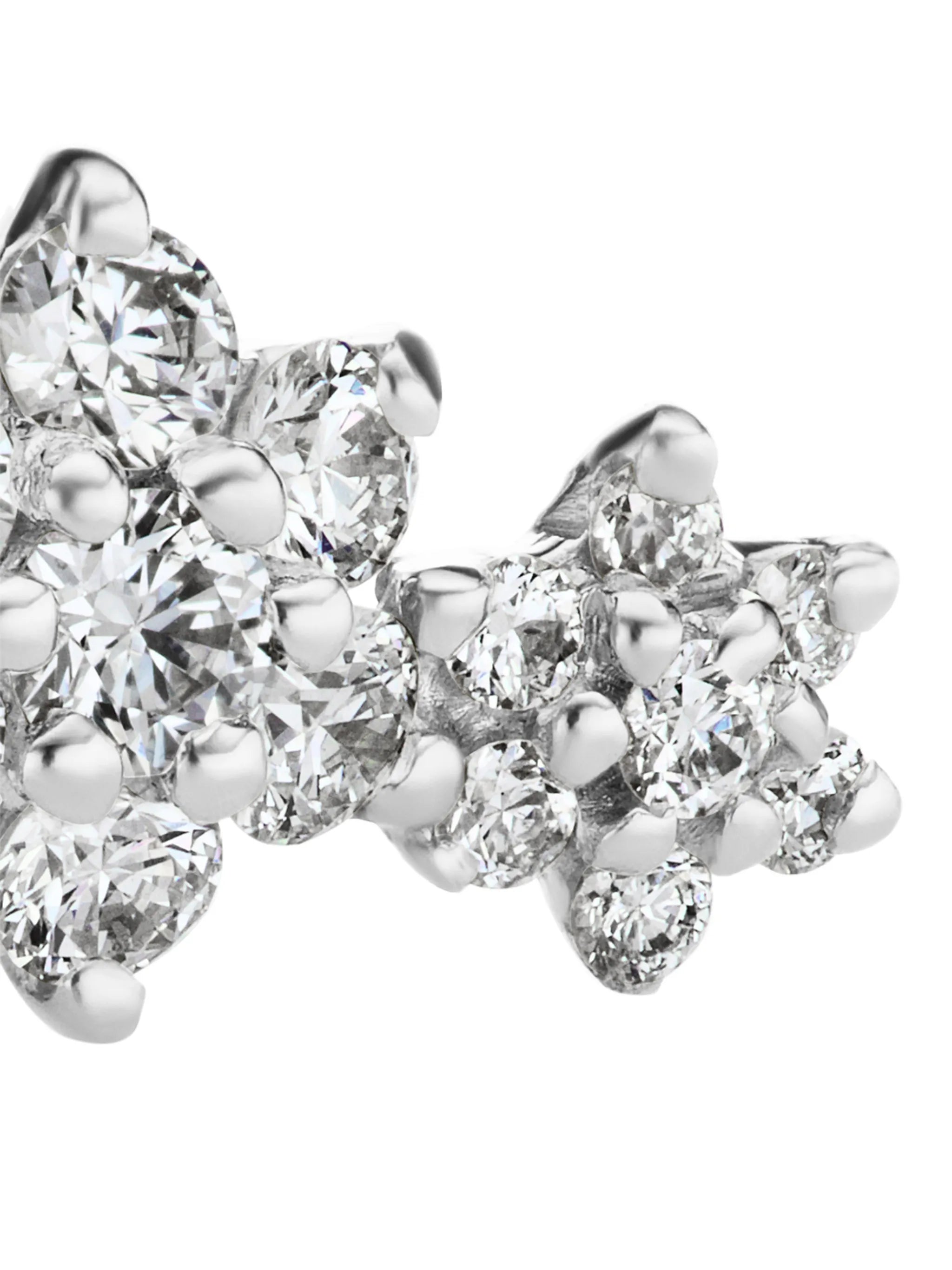 18kt white gold Flower Garland diamond earring
